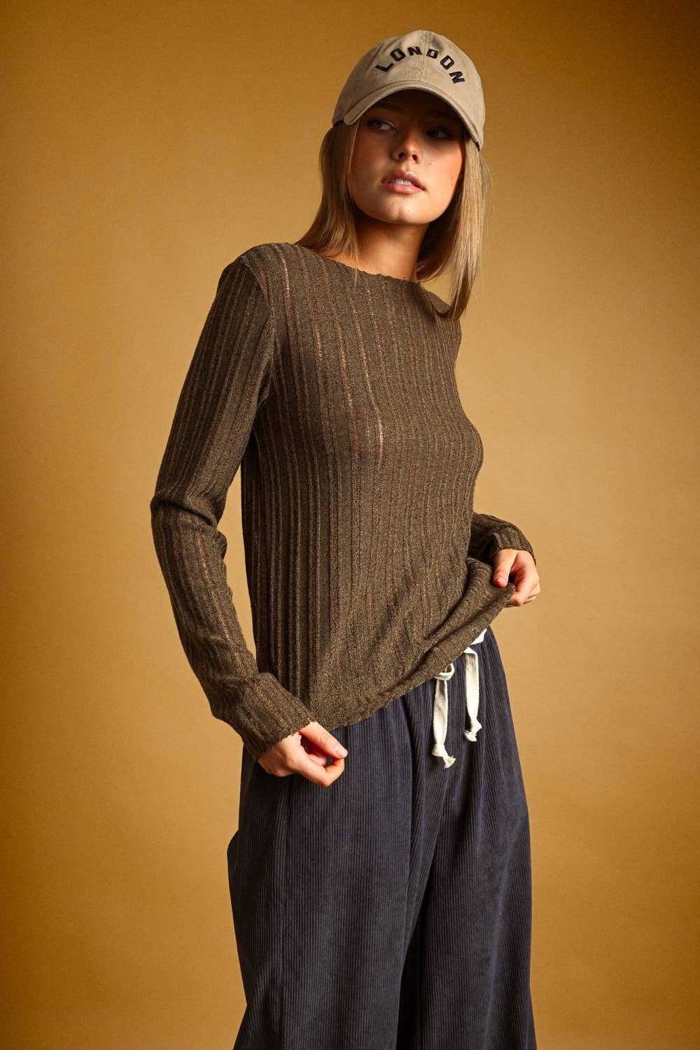 Long Sleeve Round Neck Knit Top