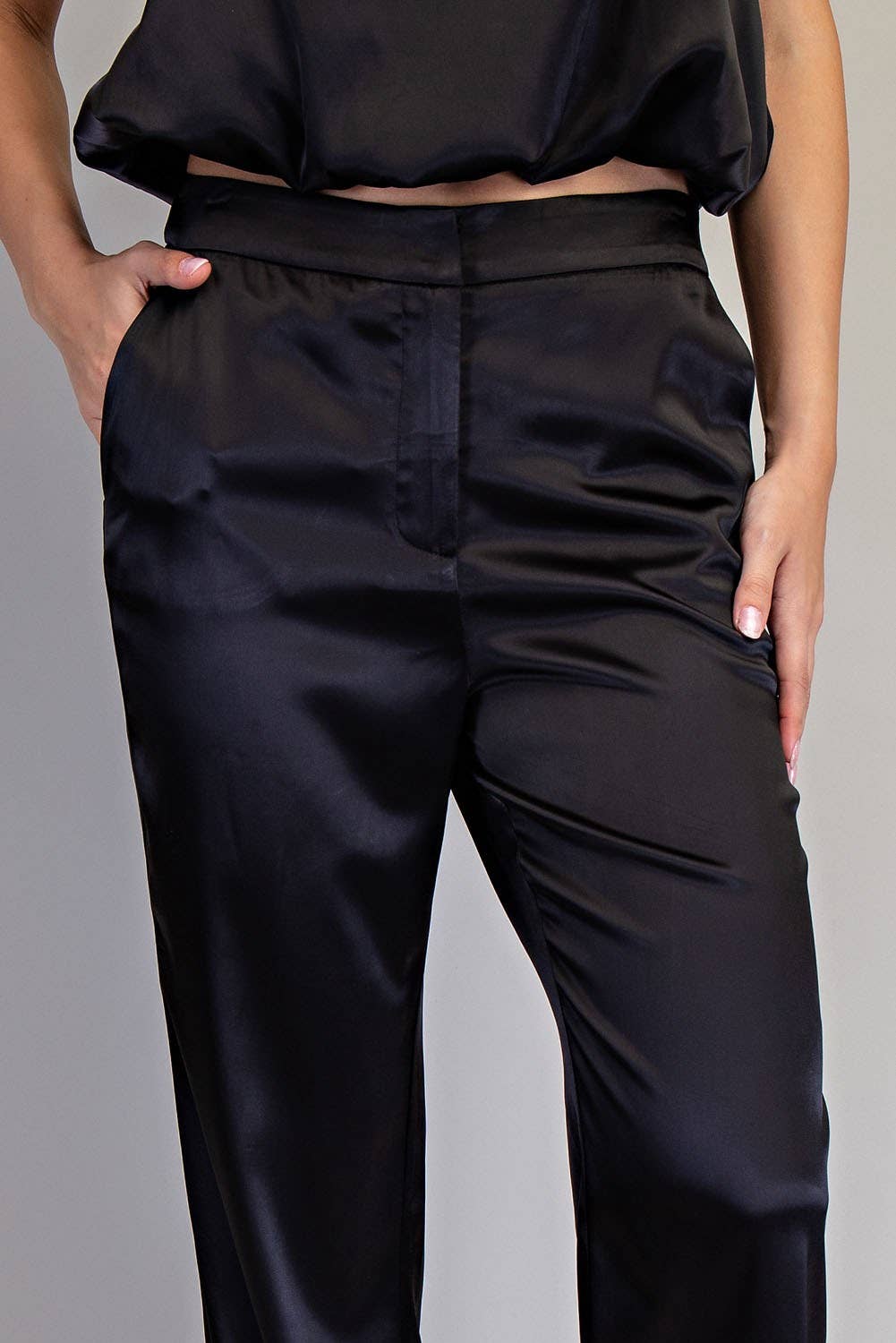 Satin Straight Leg Pants