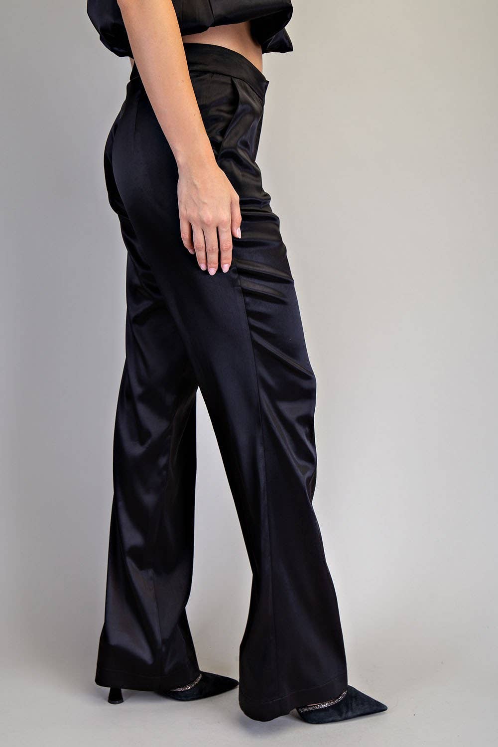 Satin Straight Leg Pants