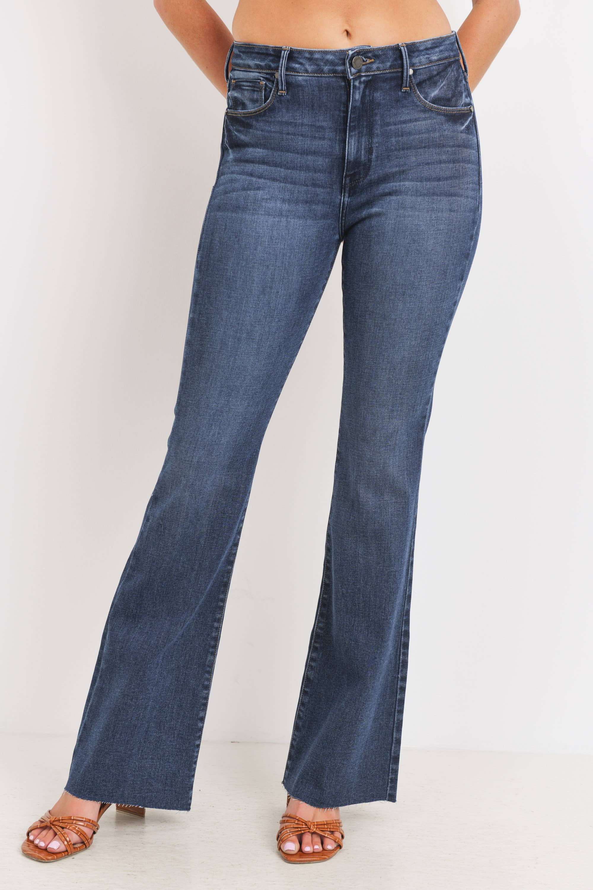 JBD High Rise Scissor Cut Flare Jeans