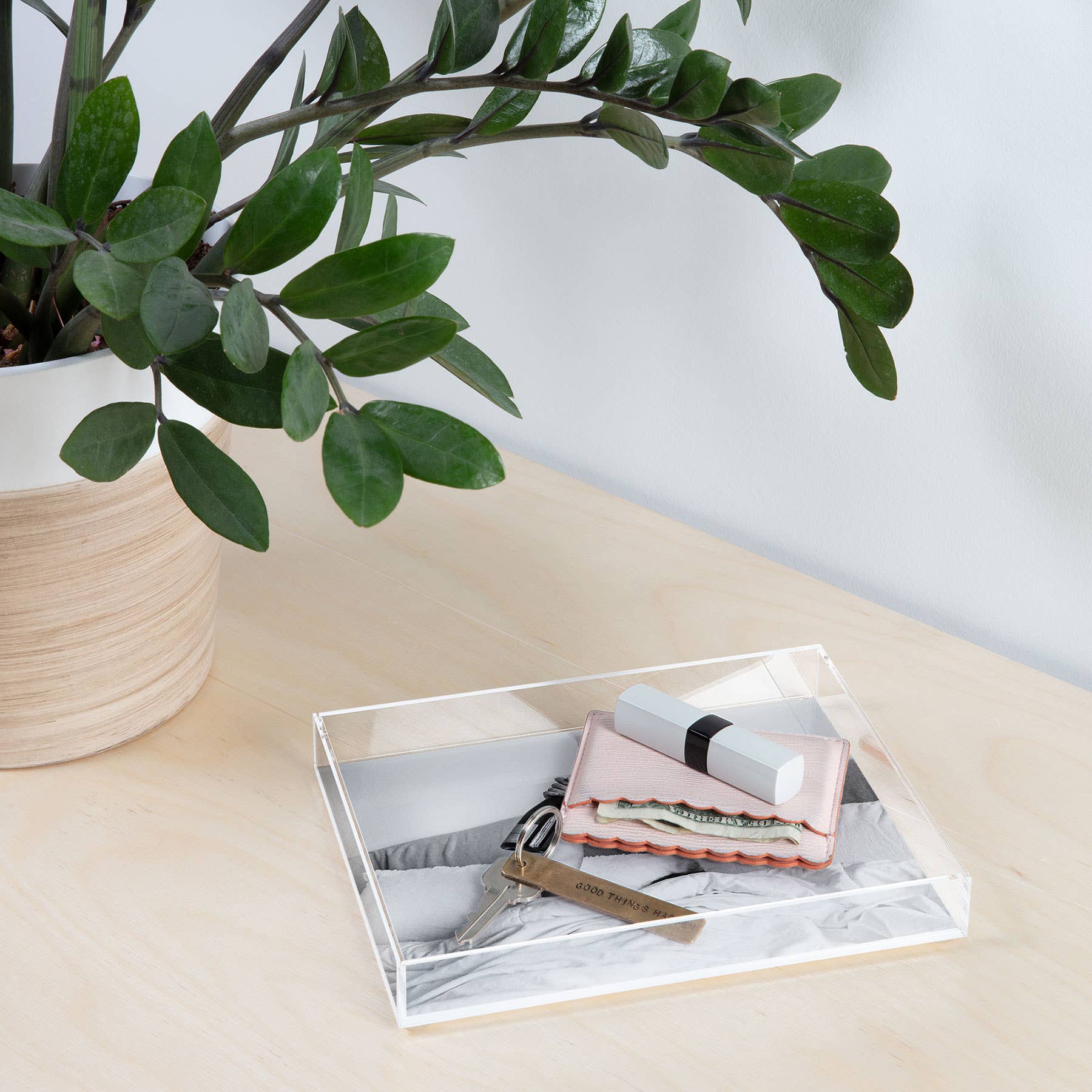 Champagne In Bed Acrylic Tray