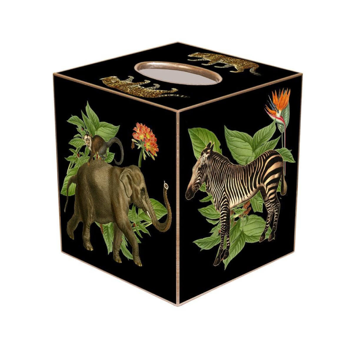 African Obsession Black Paper Mache Tissue Box Cover front | MILK MONEY milkmoney.co | Home decor online, Modern home decor, Luxury home furnishings, Best home decor, Home accessories for sale, Living room furniture sets, Kitchen decor ideas, Wall art for home, Bathroom accessories, Vintage home decor, Minimalist home decor