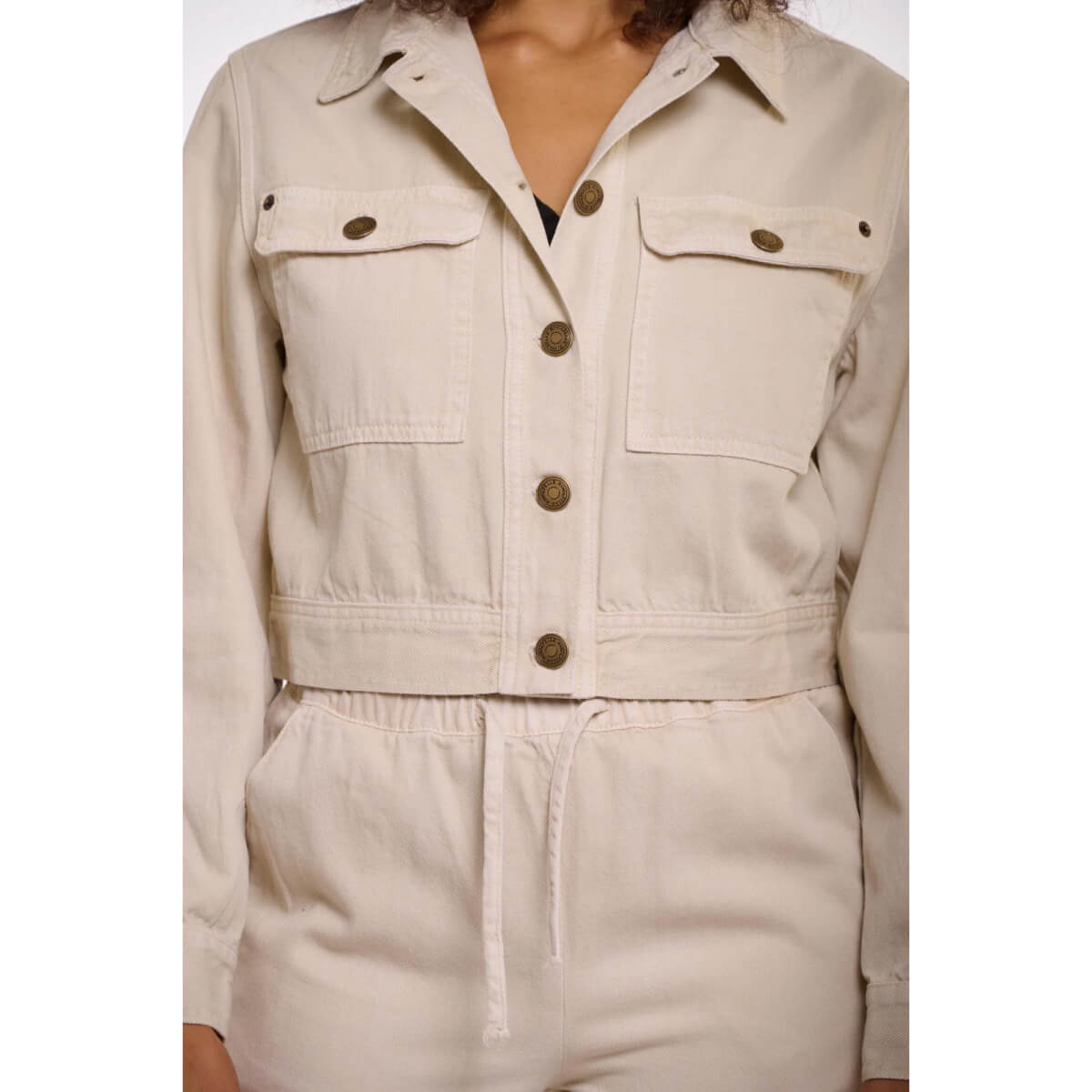 Arizona Denim Jacket birch front | MILK MONEY milkmoney.co | cute jackets for women. cute coats. cool jackets for women. stylish jackets for women. trendy jackets for women. trendy womens coats.