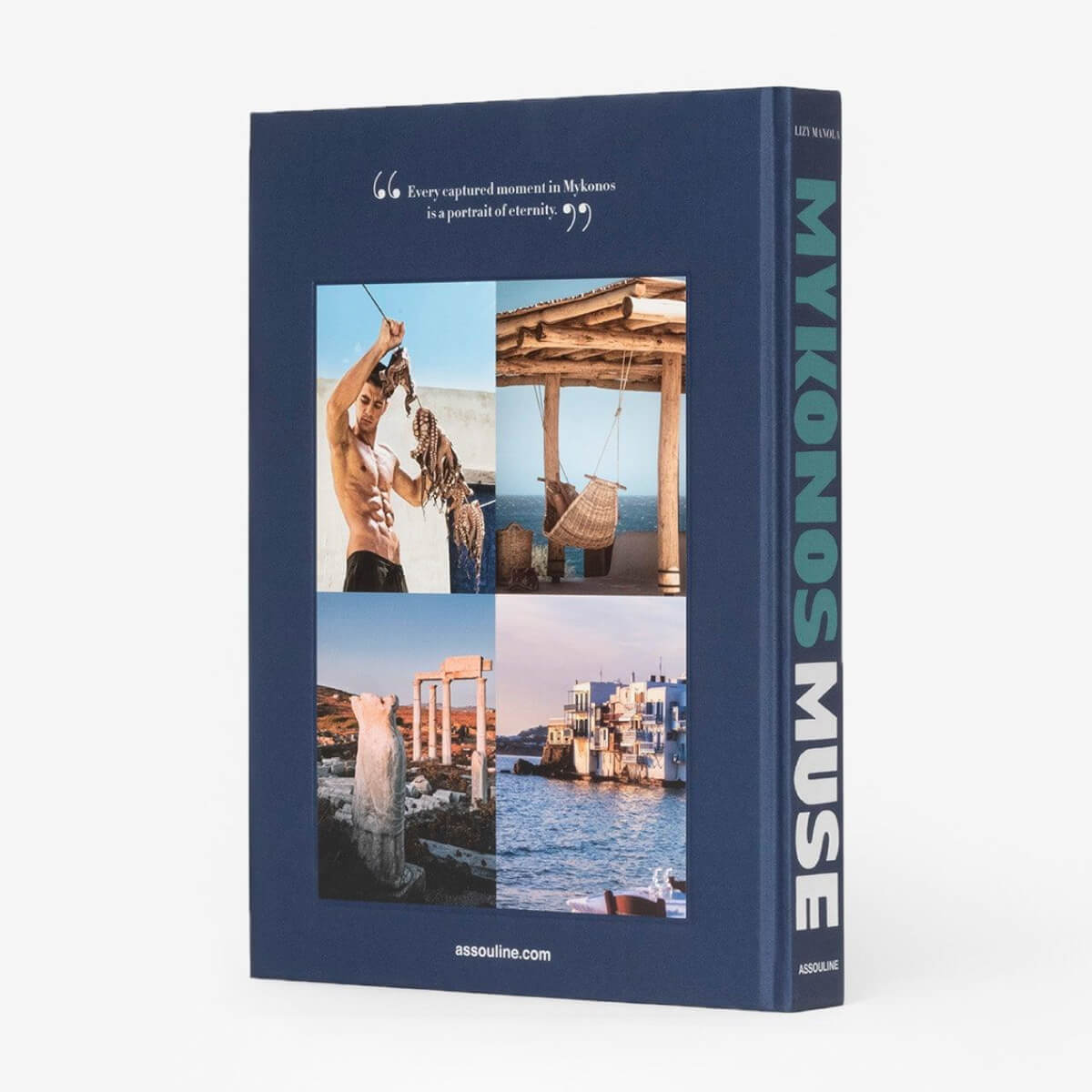 Assouline Mykonos Muse Coffee Table Book front | MILK MONEY milkmoney.co | Home decor online, Modern home decor, Luxury home furnishings, Best home decor, Home accessories for sale, Living room furniture sets, Kitchen decor ideas, Wall art for home, Bathroom accessories, Vintage home decor, Minimalist home decor