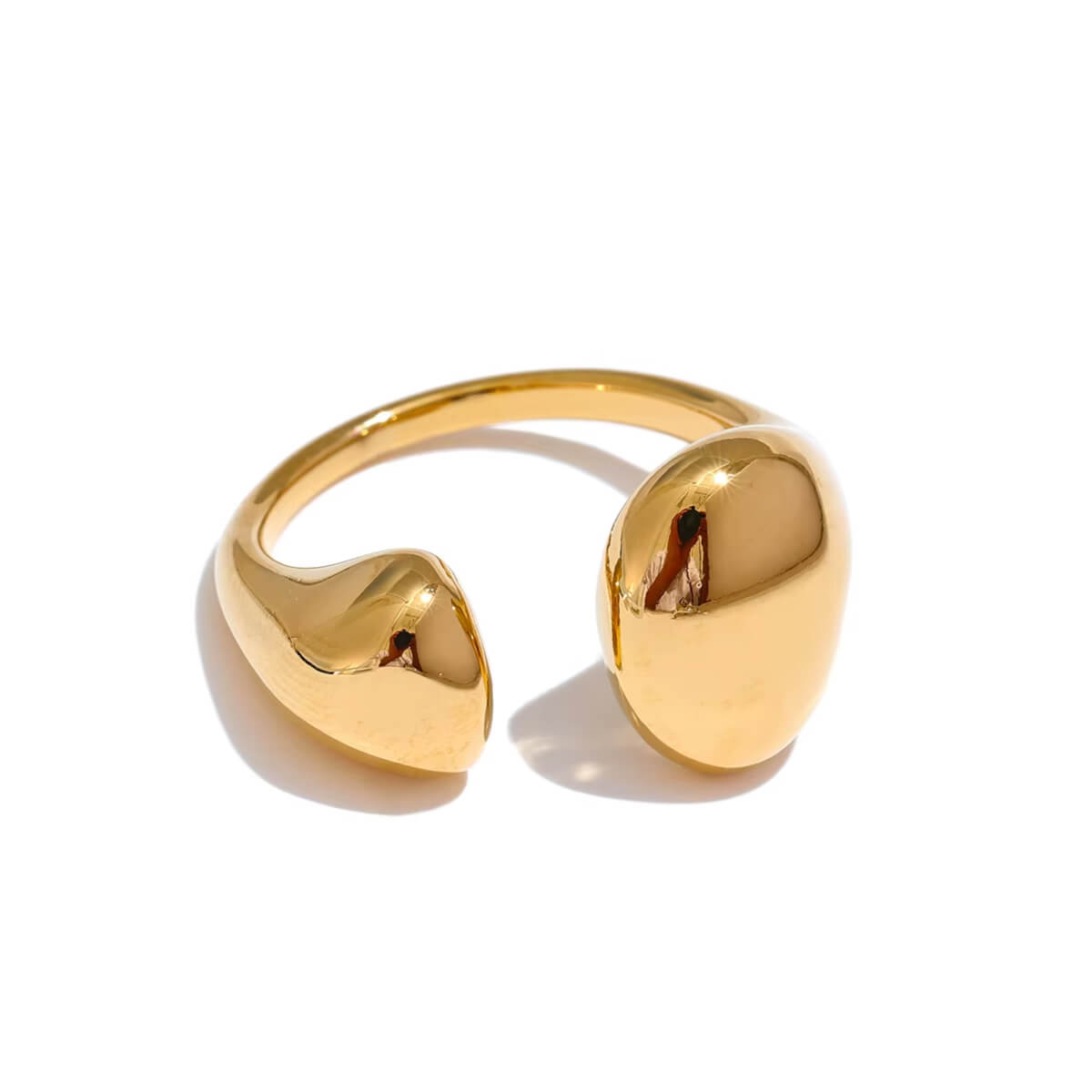 Asymmetrical Dome Ring front gold | MILK MONEY milkmoney.co | cute rings, simple rings, casual rings, simple rings for women, trendy rings, cute rings for women, cute cheap rings, casual rings for women