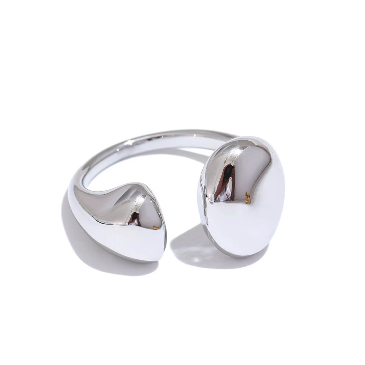 Asymmetrical Dome Ring front silver | MILK MONEY milkmoney.co | cute rings, simple rings, casual rings, simple rings for women, trendy rings, cute rings for women, cute cheap rings, casual rings for women