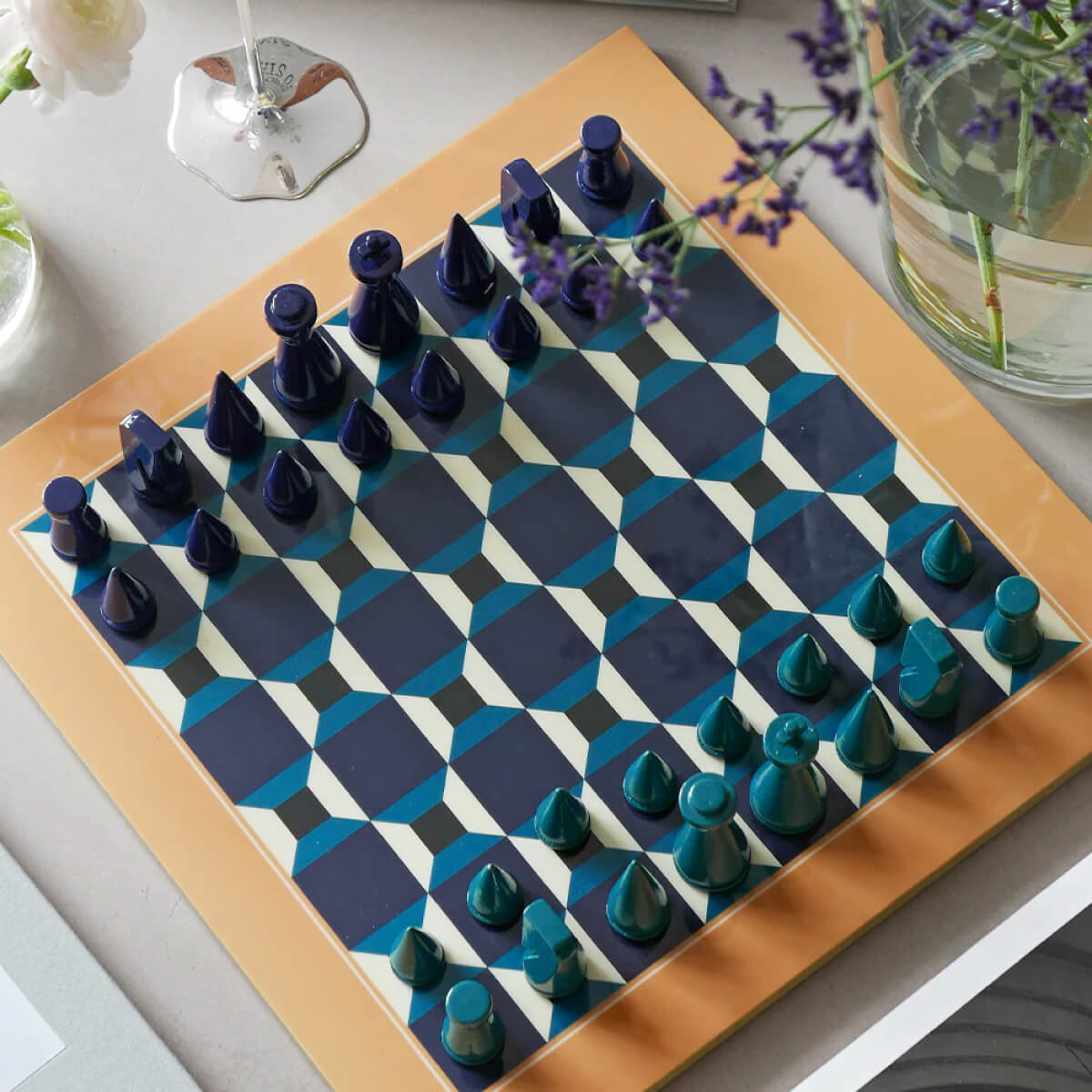 Athena Lacquered Chess Set