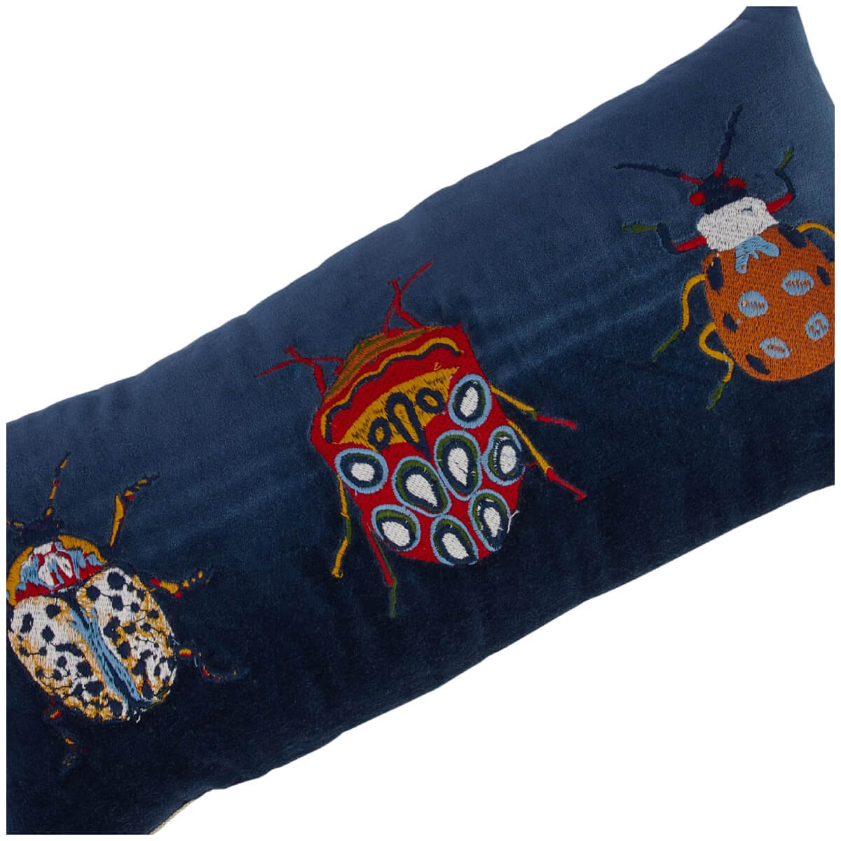 Beetles Cotton Velvet Embroidered Lumbar Pillow blue front | MILK MONEY milkmoney.co | Home decor online, Modern home decor, Luxury home furnishings, Best home decor, Home accessories for sale, Living room furniture sets, Kitchen decor ideas, Wall art for home, Bathroom accessories, Vintage home decor, Minimalist home decor