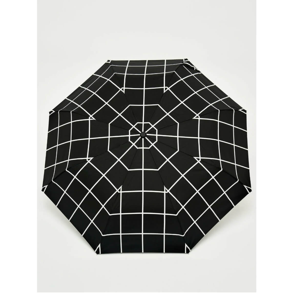 Black Grid Compact Duckhead Umbrella black | MILK MONEY milkmoney.co | white elephant gift ideas, gift, mother's day gift ideas, white elephant gift, gift shops near me