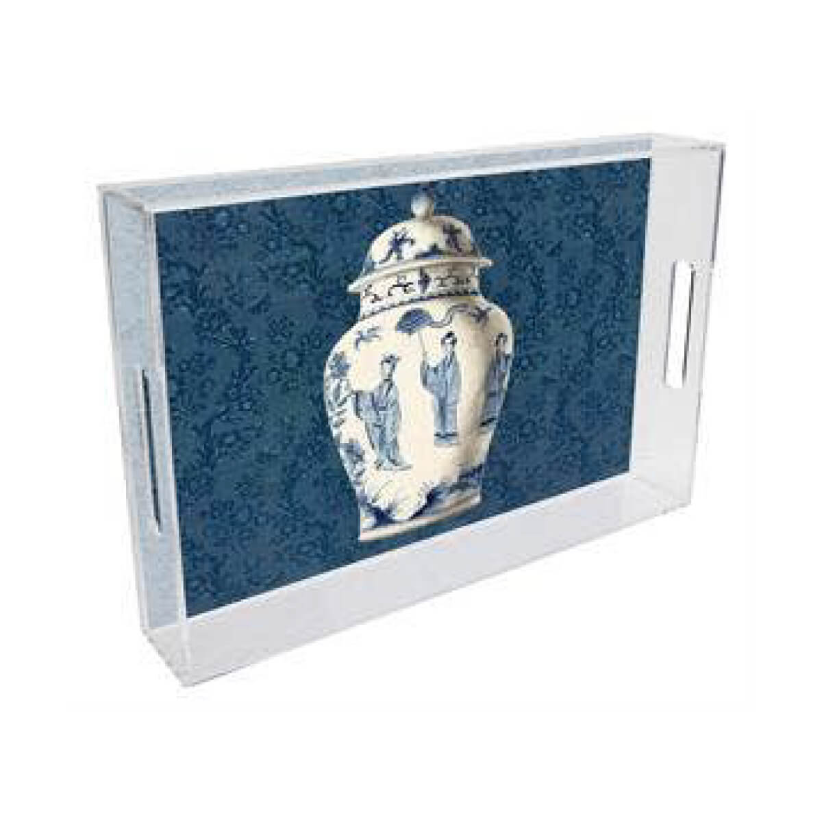 Blue Ginger Jar Lucite Tray front | MILK MONEY milkmoney.co | Home decor online, Modern home decor, Luxury home furnishings, Best home decor, Home accessories for sale, Living room furniture sets, Kitchen decor ideas, Wall art for home, Bathroom accessories, Vintage home decor, Minimalist home decor