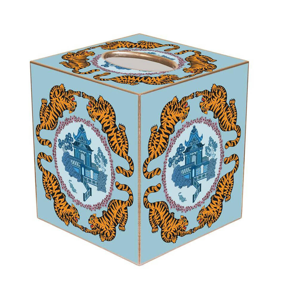 Blue Tigers Paper Mache Tissue Box Cover front | MILK MONEY milkmoney.co | Home decor online, Modern home decor, Luxury home furnishings, Best home decor, Home accessories for sale, Living room furniture sets, Kitchen decor ideas, Wall art for home, Bathroom accessories, Vintage home decor, Minimalist home decor