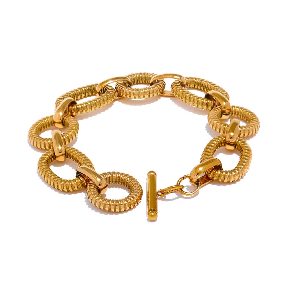 Braided Chain Link Bracelet gold front | MILK MONEY milkmoney.co | cute bracelets. cool bracelets. beach bracelets. bracelet packs. cute cheap bracelets. cute simple bracelets. cute bracelets with beads. cute women's bracelets.