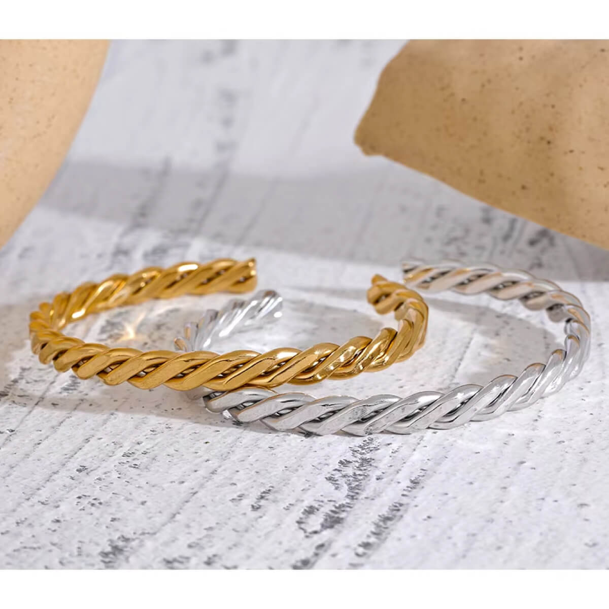 Braided Thin Cuff Bracelet