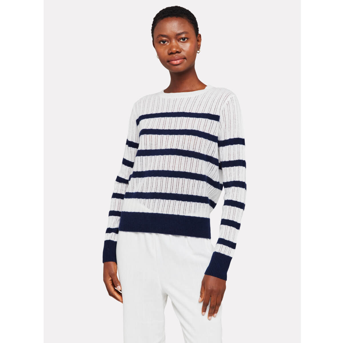 Brodie Breton Stripe Cashmere Sweater Women's Sweaters MILK MONEY