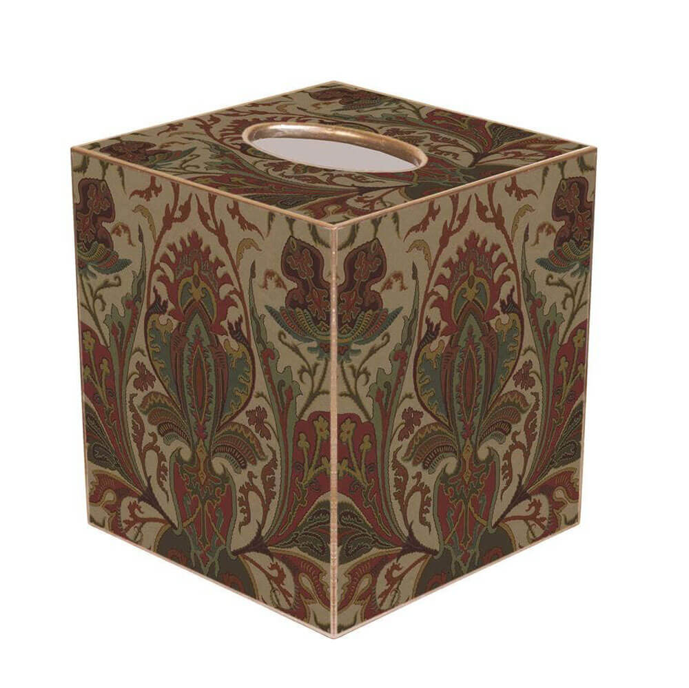 Brown Paisley Paper Mache Tissue Box Cover front | MILK MONEY milkmoney.co | Home decor online, Modern home decor, Luxury home furnishings, Best home decor, Home accessories for sale, Living room furniture sets, Kitchen decor ideas, Wall art for home, Bathroom accessories, Vintage home decor, Minimalist home decor