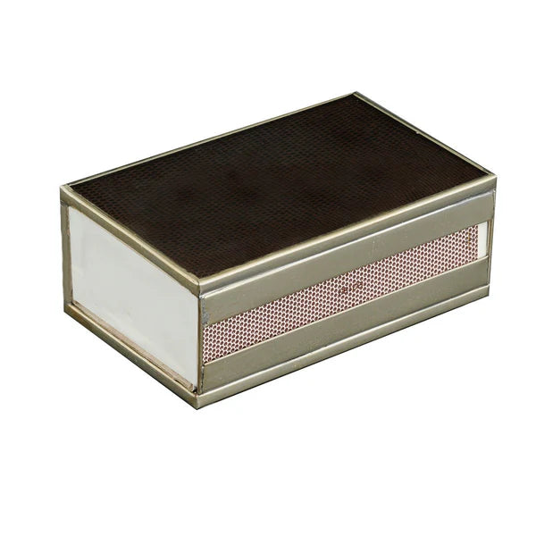 Brown Snakeskin Glass Matchbox Cover