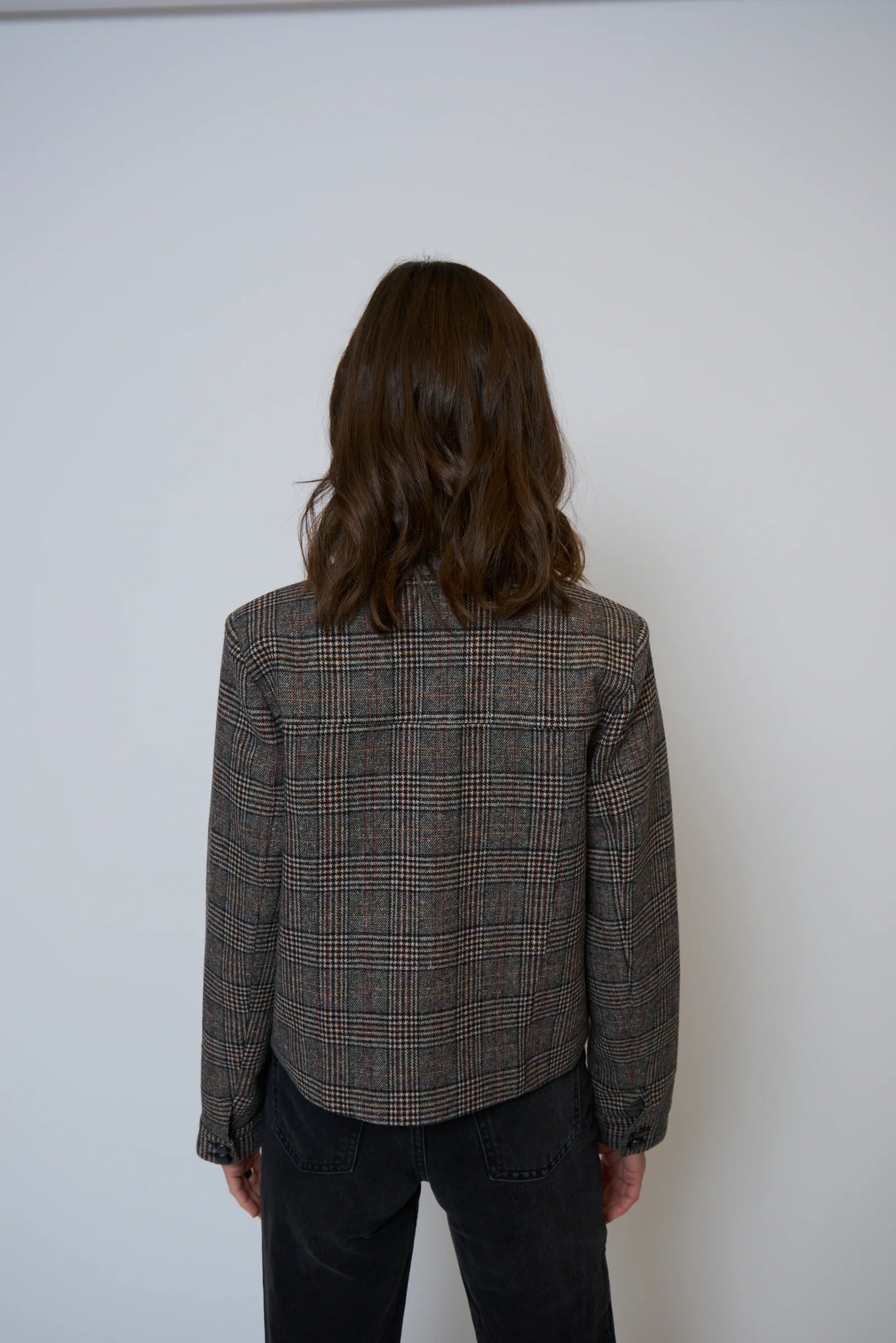 Central Park West Eden Plaid Double Pocket Jacket