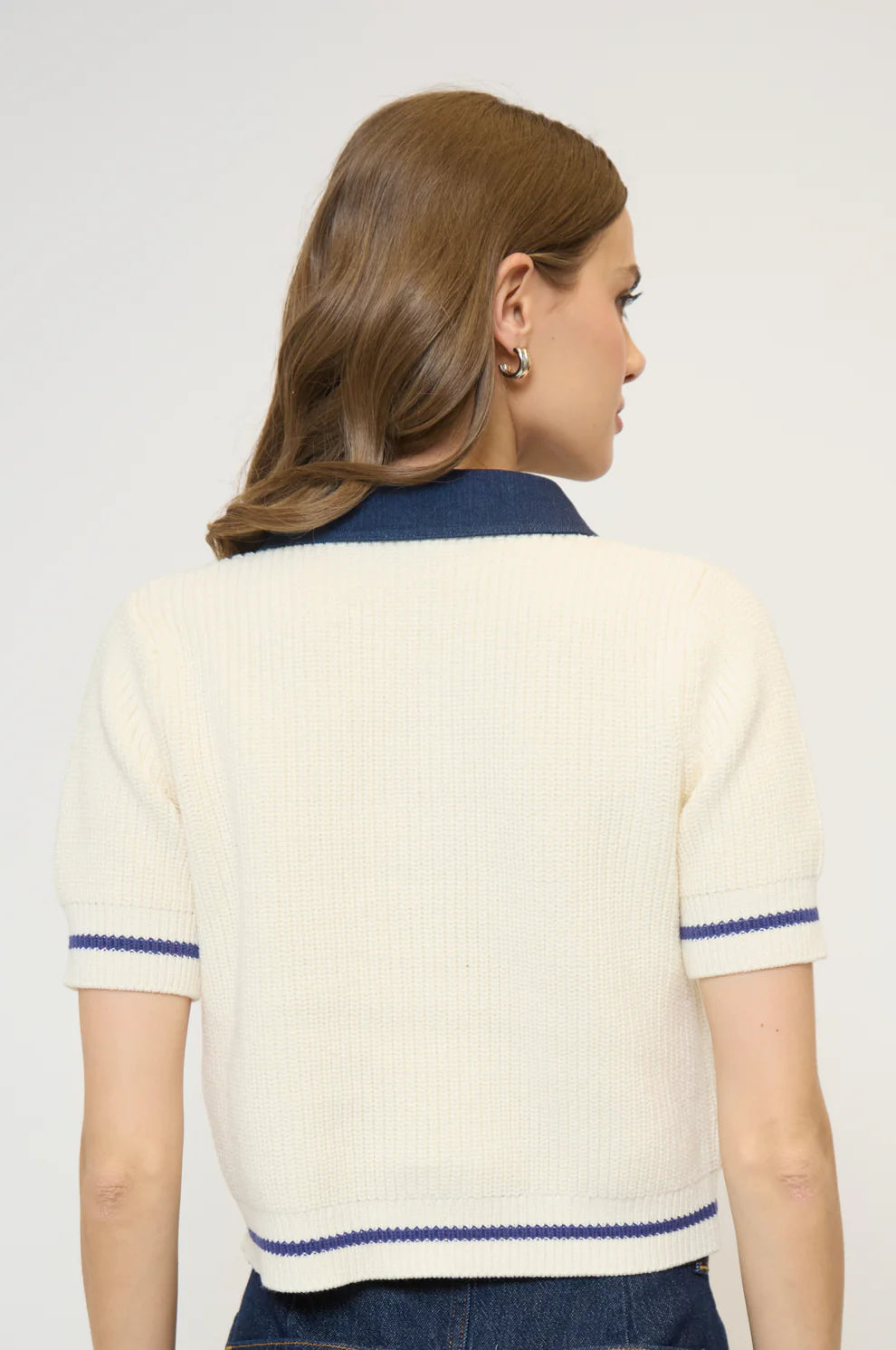 Eden Short Sleeve Denim Collared Polo