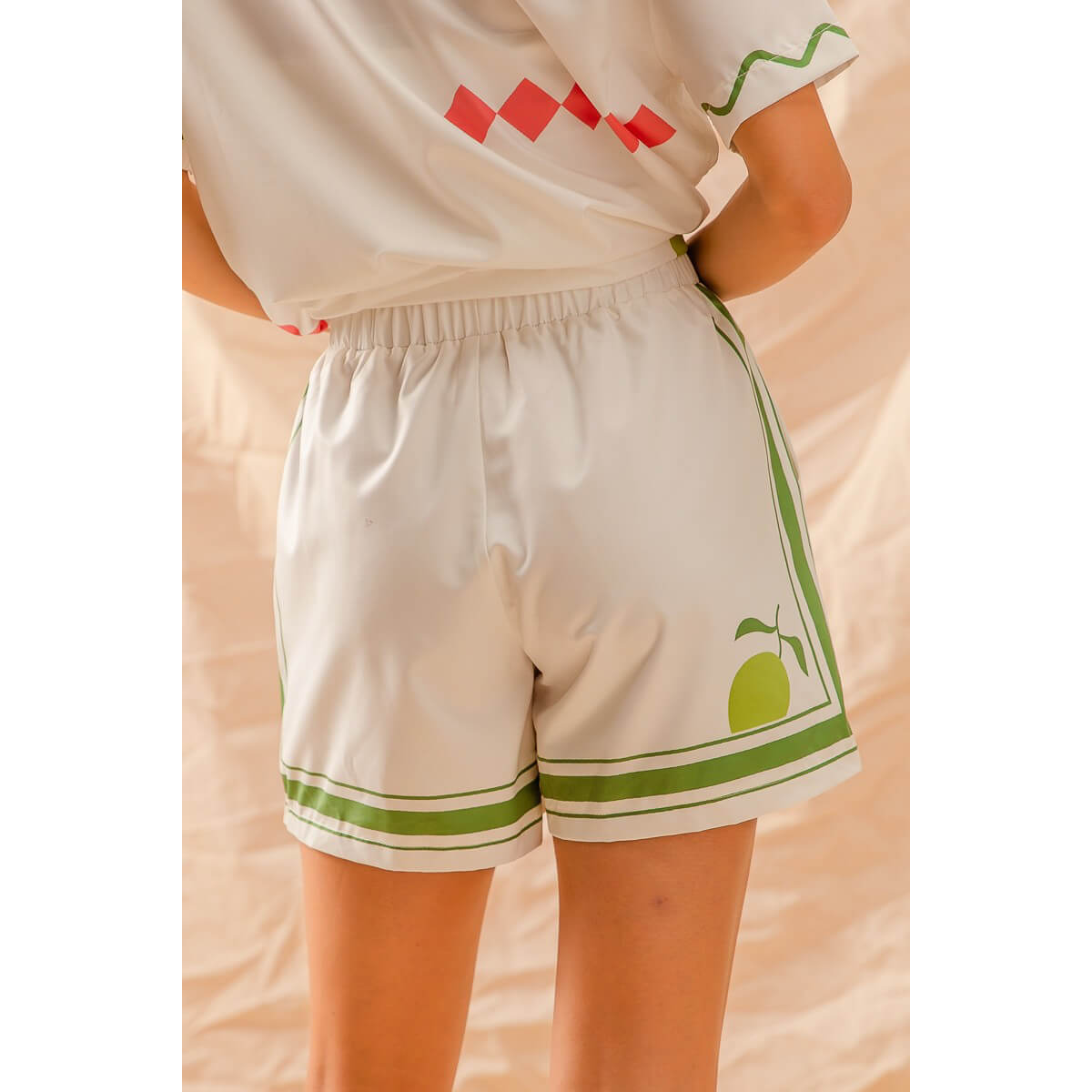 Capri Print Button Up Shirt and Short Set