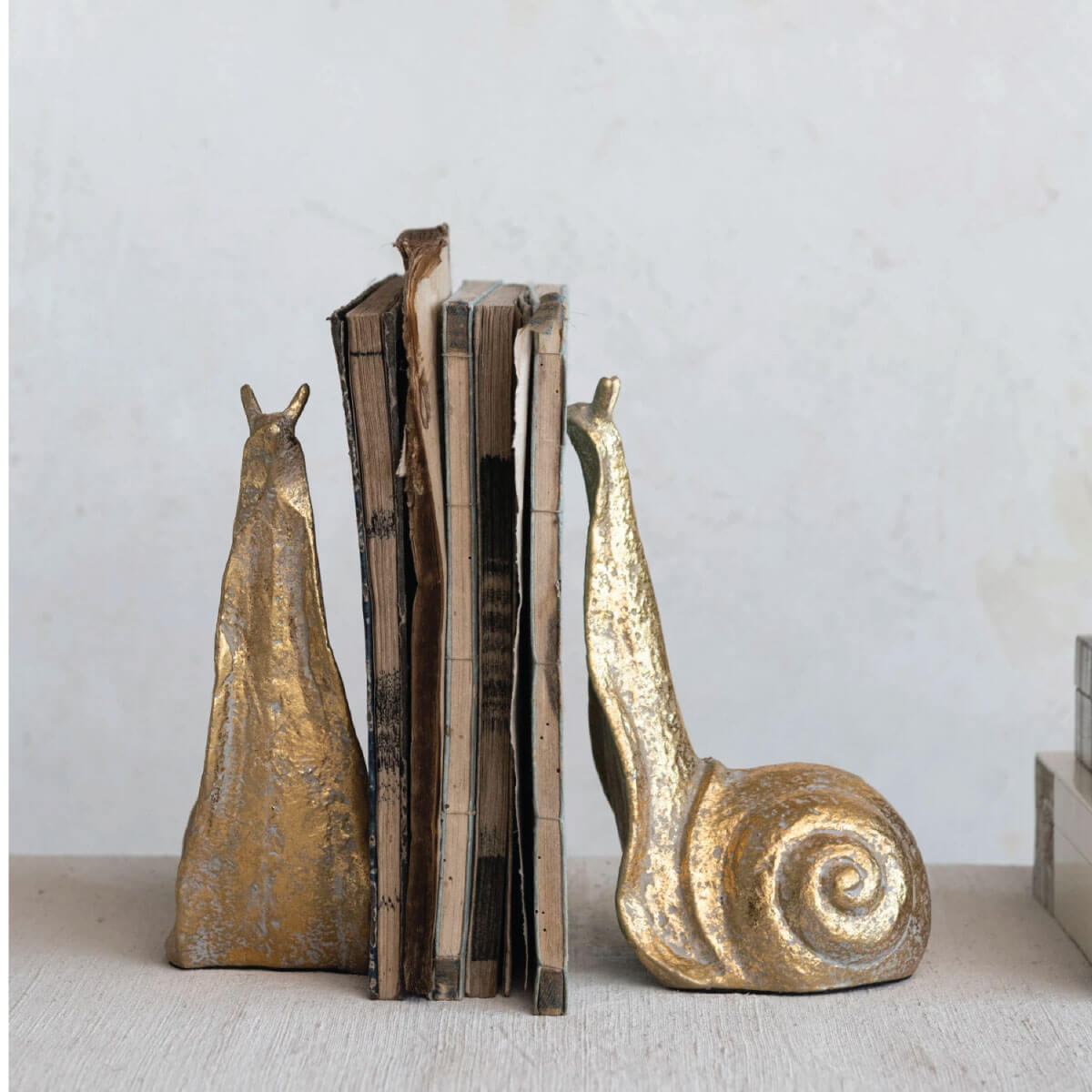 Cast Iron Snail Bookends Set of 2