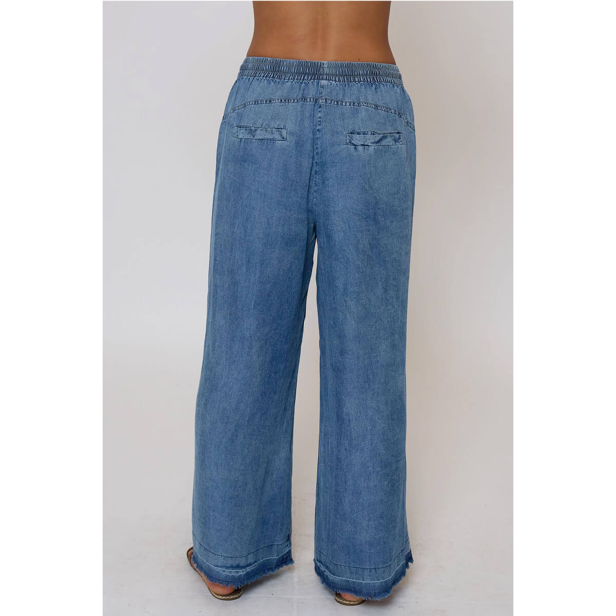 Central Park West Celine Mid Rise Drawstring Pants blue | MILK MONEY milkmoney.co | cute pants for women. cute trendy pants.