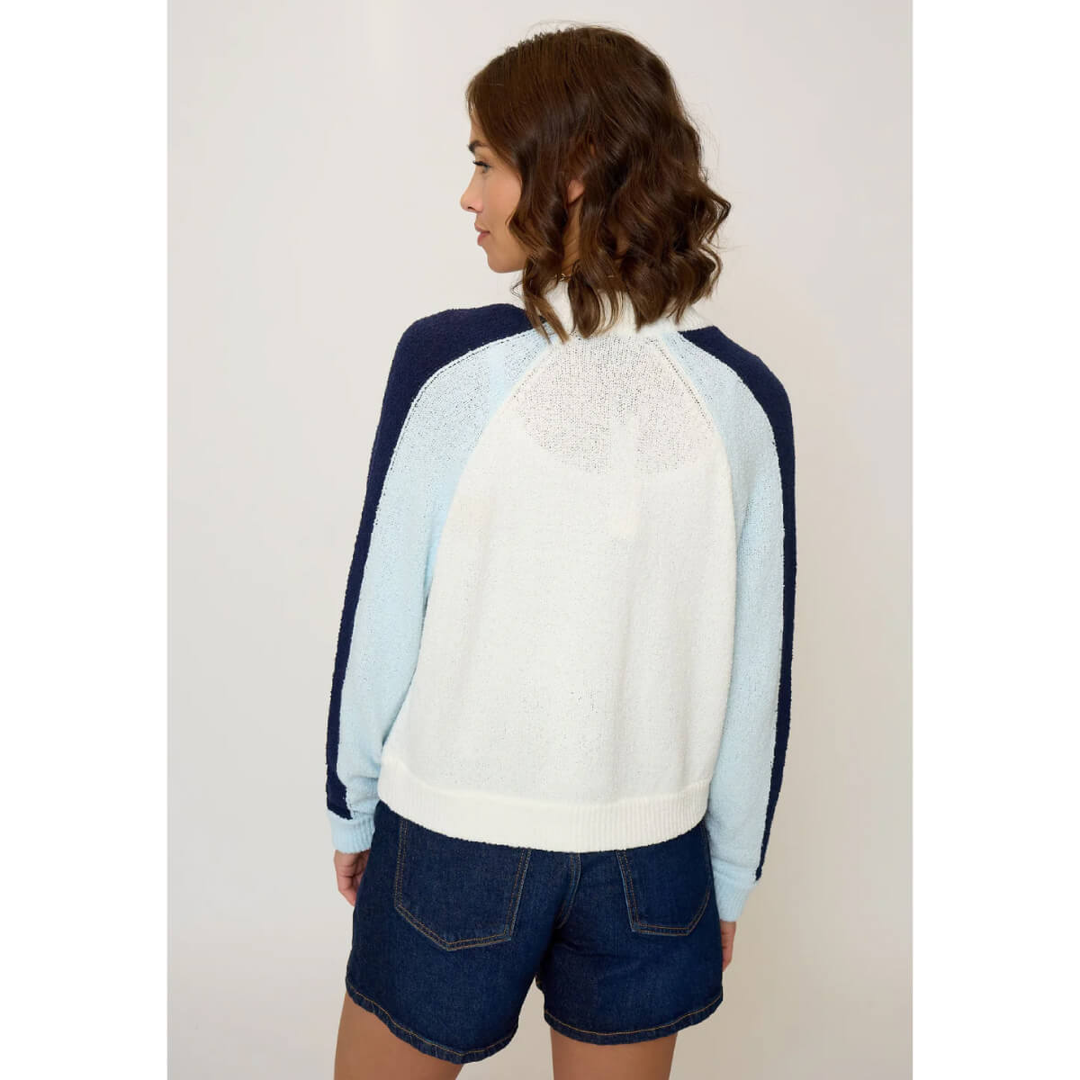 Central Park West Daphne Knit Bomber white back | MILK MONEY milkmoney.co | cute jackets for women. cute coats. cool jackets for women. stylish jackets for women. trendy jackets for women. trendy womens coats.
