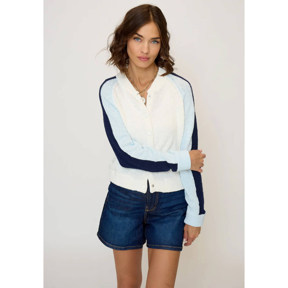 Central Park West Daphne Knit Bomber white front | MILK MONEY milkmoney.co | cute jackets for women. cute coats. cool jackets for women. stylish jackets for women. trendy jackets for women. trendy womens coats.