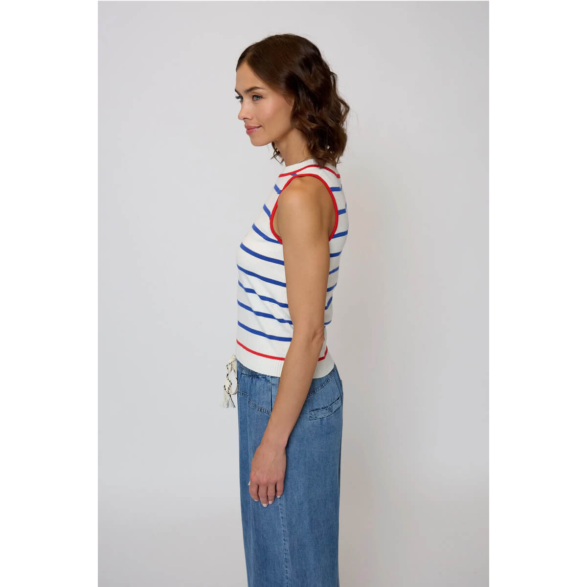 Central Park West Junie Halter Tank side | MILK MONEY milkmoney.co | cute tops for women. trendy tops for women. cute blouses for women. stylish tops for women. pretty womens tops.