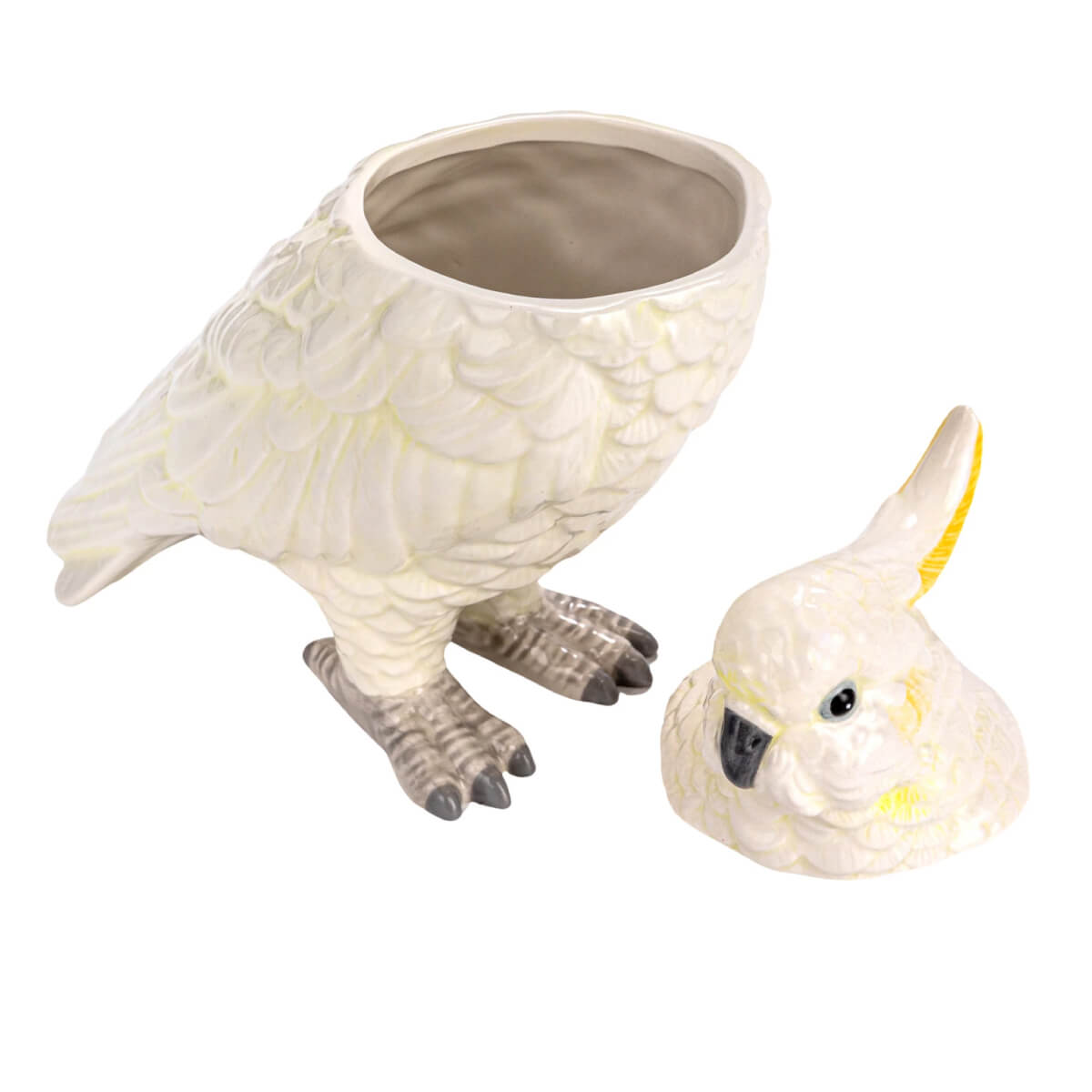 Ceramic Cockatoo Shaped Lidded Jar inside white | MILK MONEY milkmoney.co | Home decor online, Modern home decor, Luxury home furnishings, Best home decor, Home accessories for sale, Living room furniture sets, Kitchen decor ideas, Wall art for home, Bathroom accessories, Vintage home decor, Minimalist home decor