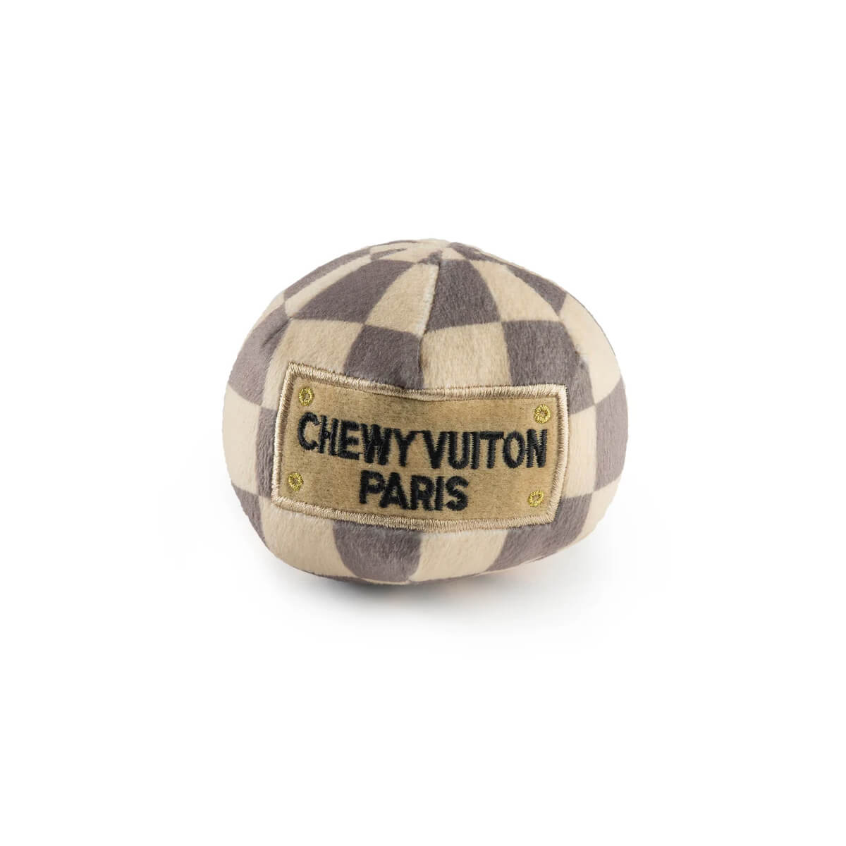 Checker Chewy Vuiton Plush Ball Toy