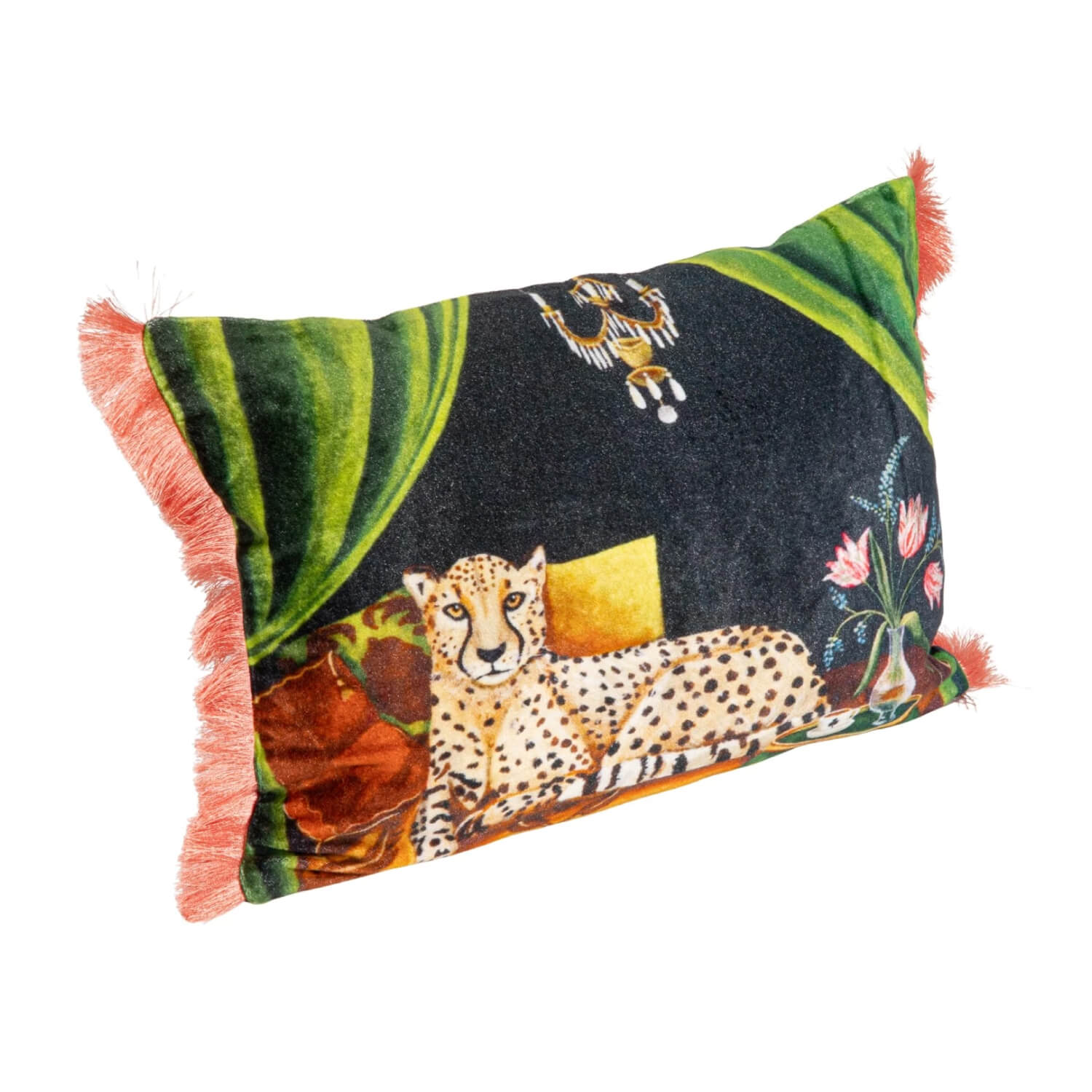 Cheetah Velvet Printed Lumbar Throw Pillow pink front | MILK MONEY milkmoney.co | Home decor online, Modern home decor, Luxury home furnishings, Best home decor, Home accessories for sale, Living room furniture sets, Kitchen decor ideas, Wall art for home, Bathroom accessories, Vintage home decor, Minimalist home decor