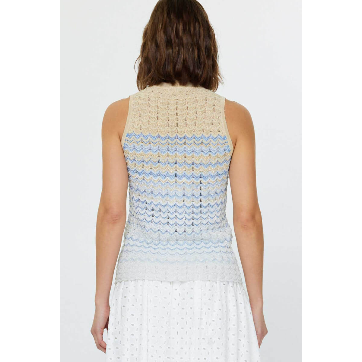 Chevron Stripe Knit Vest