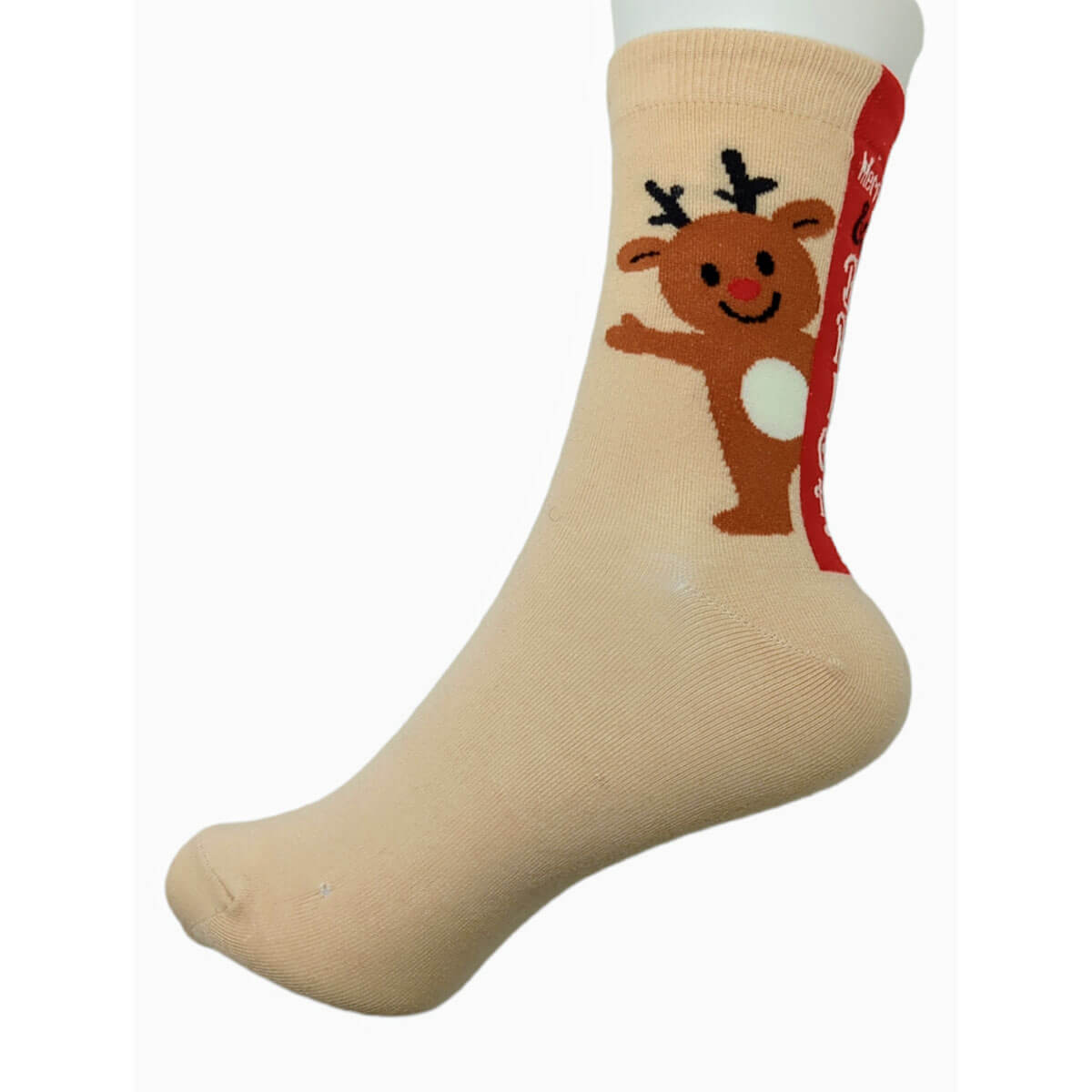Christmas Half Crew Socks brown | MILK MONEY milkmoney.co | women's accessories. cute accessories. trendy accessories. cute accessories for girls. ladies accessories. women's fashion accessories.