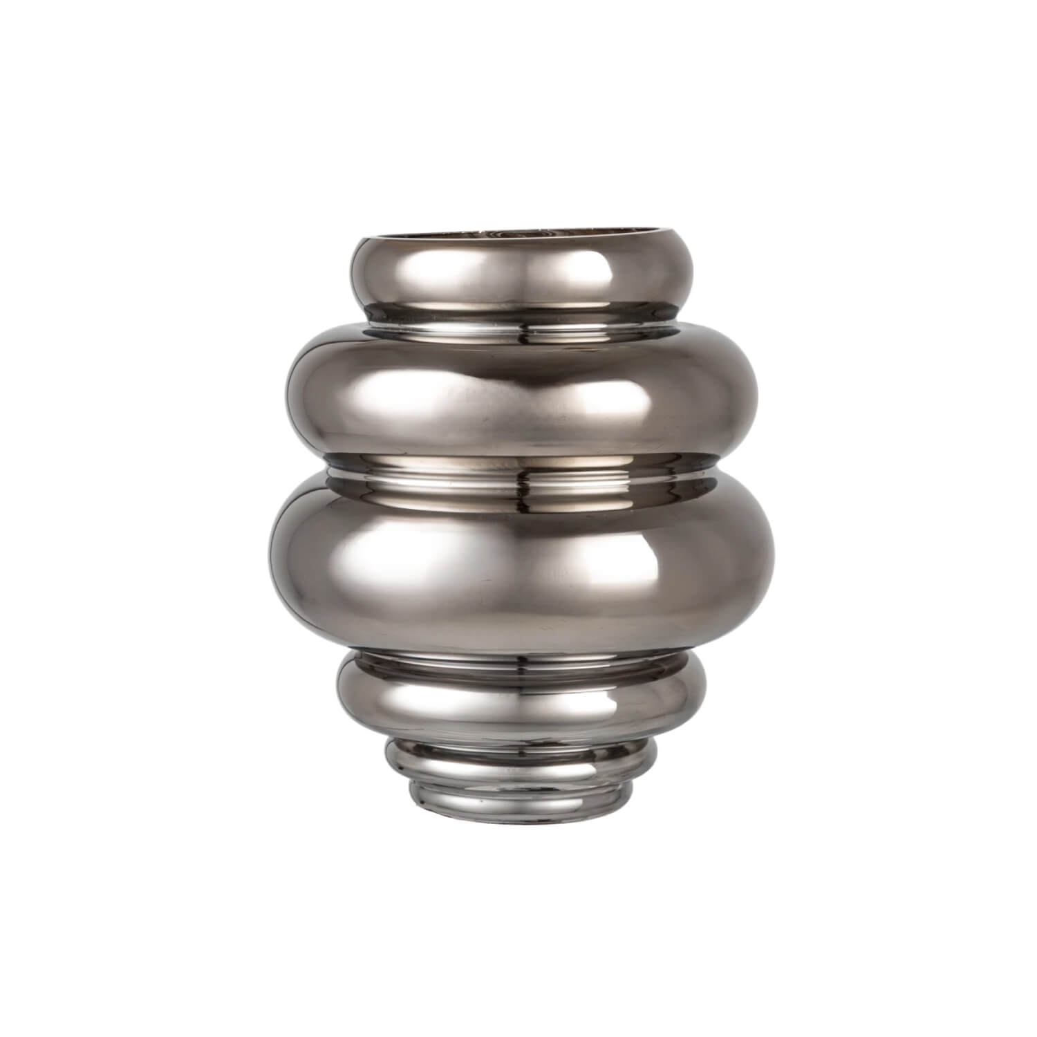 Chrome Ribbed Glass Vase silver front | MILK MONEY milkmoney.co | Home decor online, Modern home decor, Luxury home furnishings, Best home decor, Home accessories for sale, Living room furniture sets, Kitchen decor ideas, Wall art for home, Bathroom accessories, Vintage home decor, Minimalist home decor