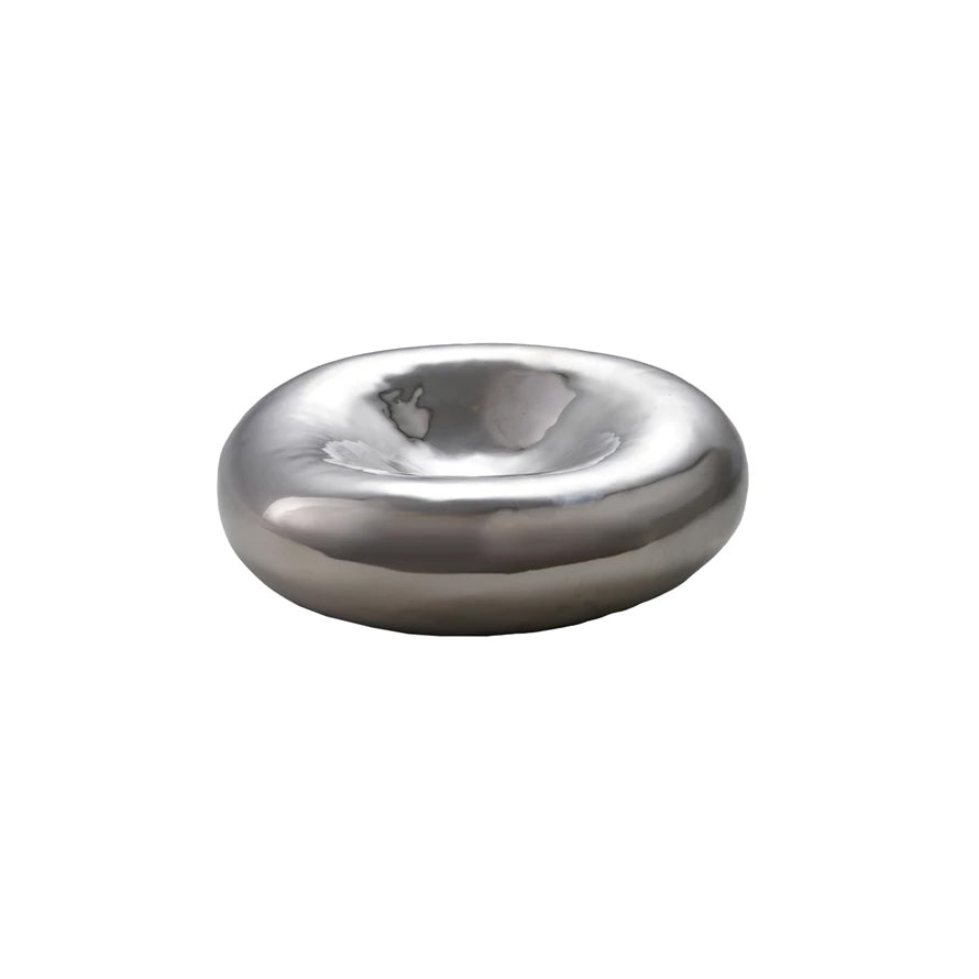 Chrome Stoneware Decorative Bowl silver front | MILK MONEY milkmoney.co | Home decor online, Modern home decor, Luxury home furnishings, Best home decor, Home accessories for sale, Living room furniture sets, Kitchen decor ideas, Wall art for home, Bathroom accessories, Vintage home decor, Minimalist home decor