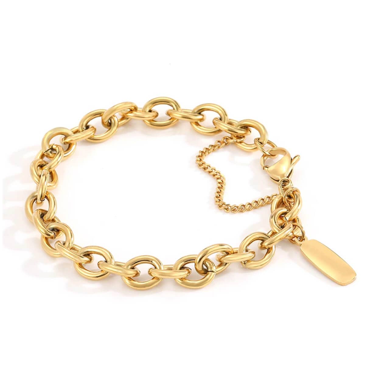 Circle Link Chain Bracelet gold front | MILK MONEY milkmoney.co | cute bracelets. cool bracelets. beach bracelets. bracelet packs. cute cheap bracelets. cute simple bracelets. cute bracelets with beads. cute women's bracelets.