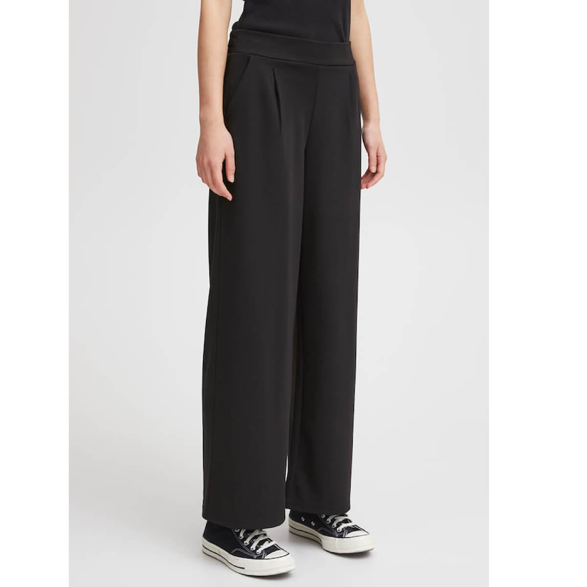 Classic Kate Trousers black side| MILK MONEY milkmoney.co | cute pants for women. cute trendy pants.