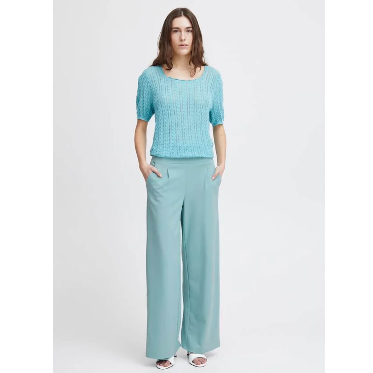 Classic Kate Trousers blue front | MILK MONEY milkmoney.co | cute pants for women. cute trendy pants.