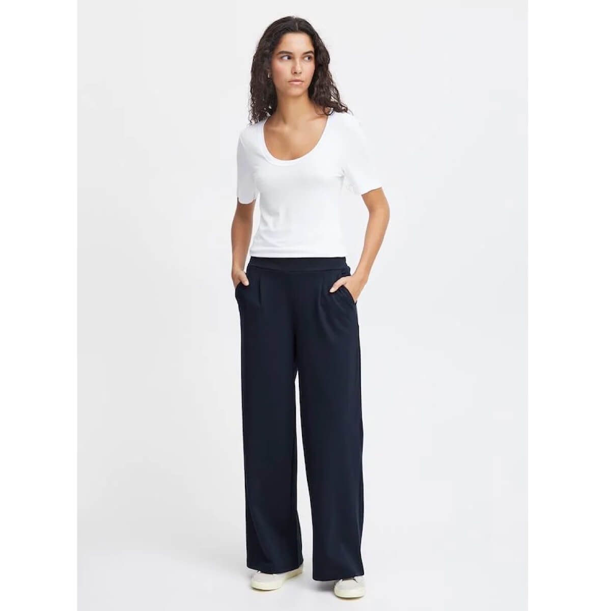 Classic Kate Trousers navy front | MILK MONEY milkmoney.co | cute pants for women. cute trendy pants.