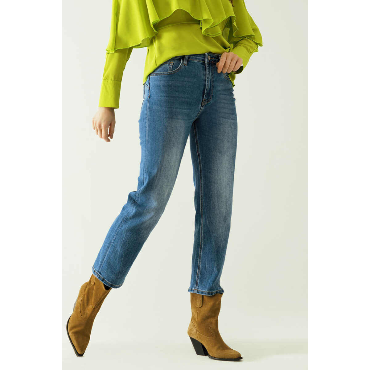 Classic Straight Jeans blue front | MILK MONEY milkmoney.co | cute clothes for women. womens online clothing. trendy online clothing stores. womens casual clothing online. trendy clothes online. trendy women's clothing online. ladies online clothing stores. trendy women's clothing stores. cute female clothes.