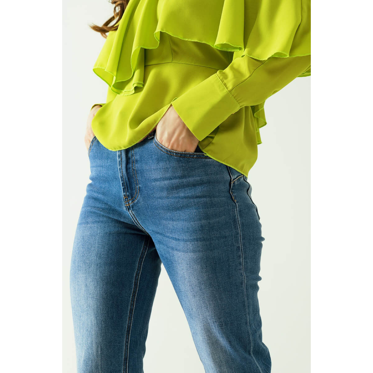 Classic Straight Jeans blue front | MILK MONEY milkmoney.co | cute clothes for women. womens online clothing. trendy online clothing stores. womens casual clothing online. trendy clothes online. trendy women's clothing online. ladies online clothing stores. trendy women's clothing stores. cute female clothes.