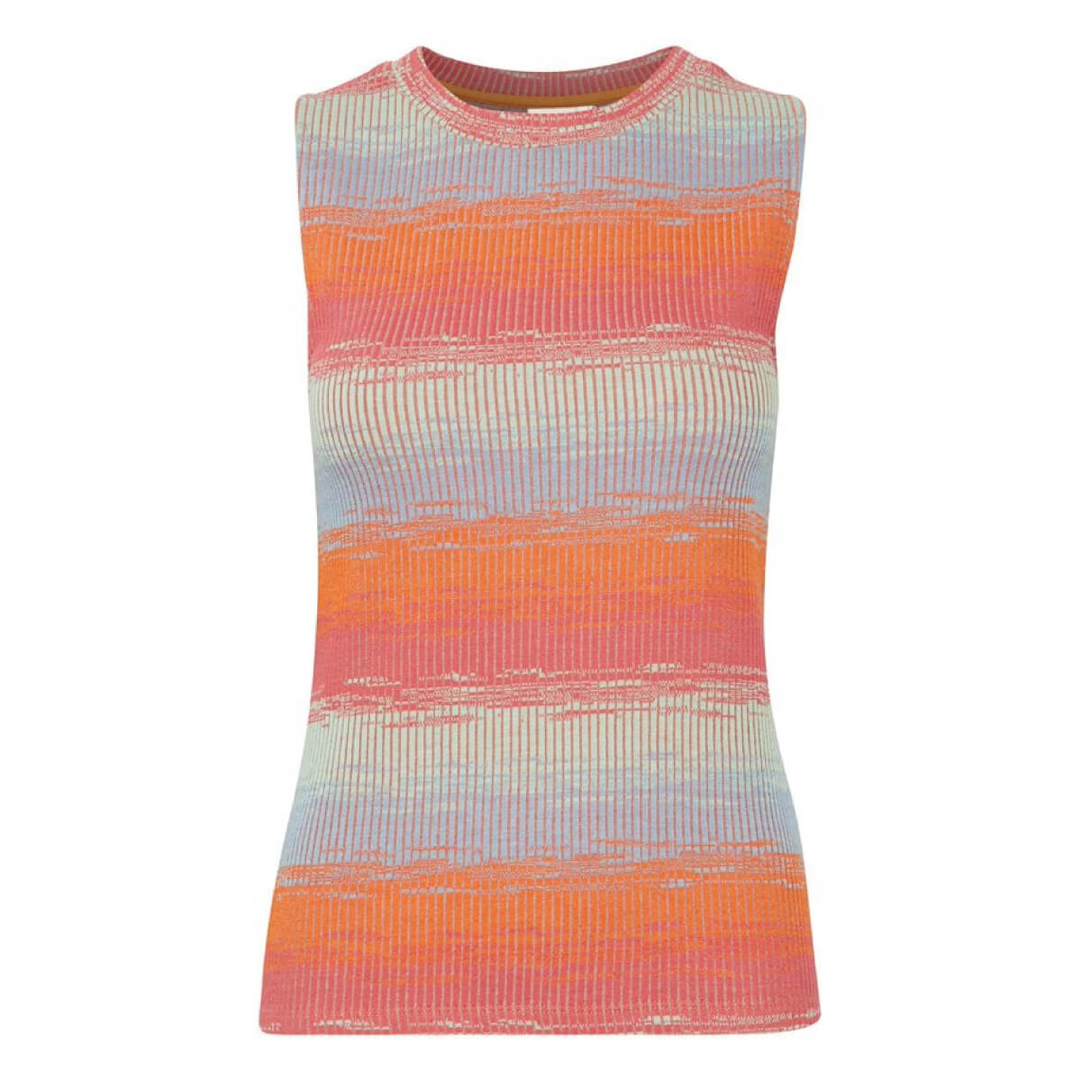 Color Blocked Ribbed Tank Top