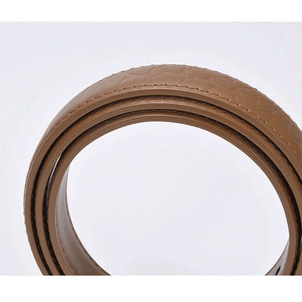 Crocodile Print Leather Belt taupe detail | MILK MONEY milkmoney.co | women's accessories. cute accessories. trendy accessories. cute accessories for girls. ladies accessories. women's fashion accessories.