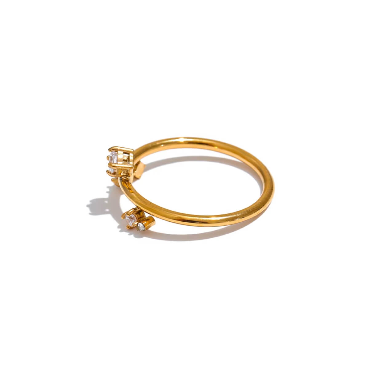 Crystal Cluster Ring gold | MILK MONEY milkmoney.co | cute rings, simple rings, casual rings, simple rings for women, trendy rings, cute rings for women, cute cheap rings, casual rings for women
