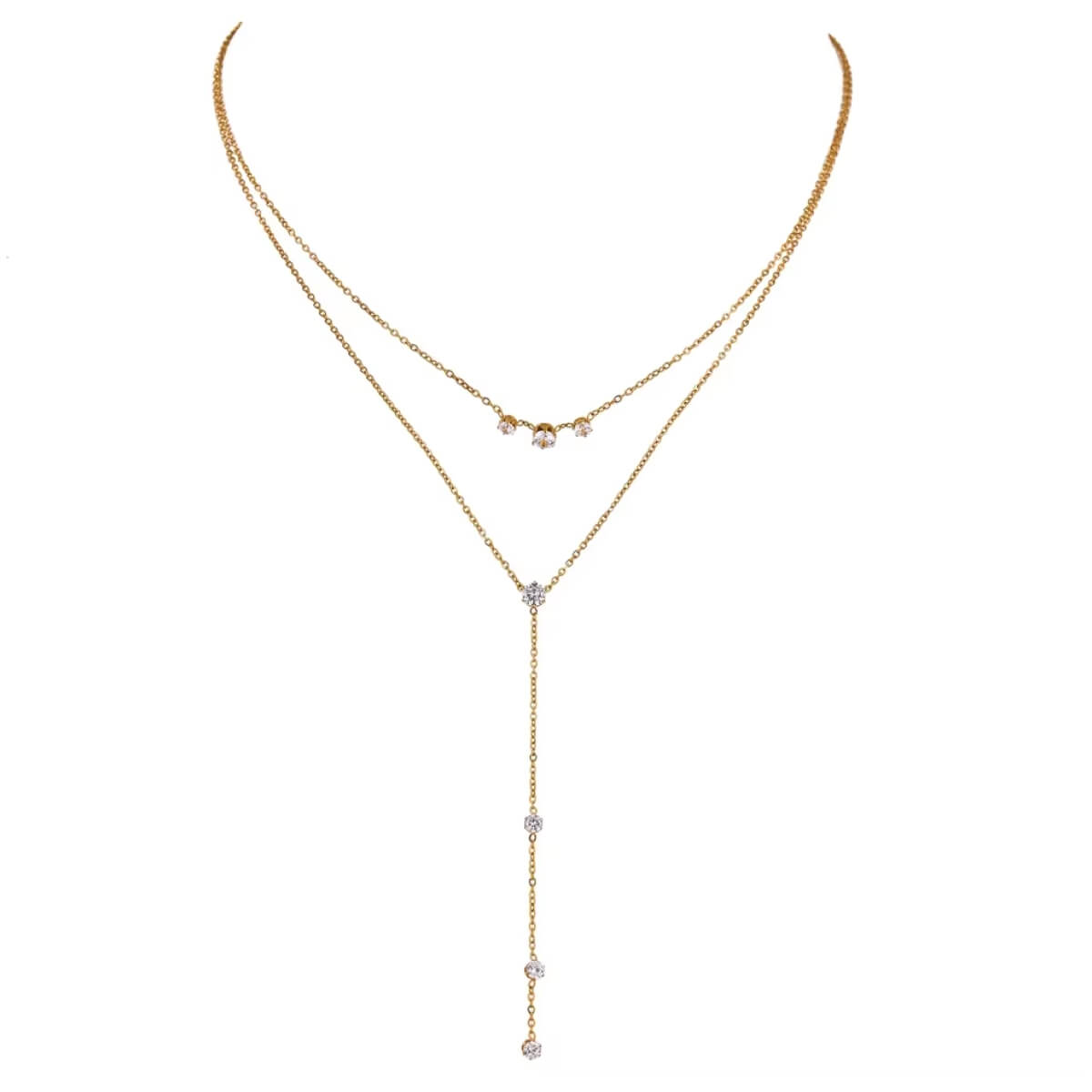 Crystal Lariat Layering Necklace front | MILK MONEY milkmoney.co | cute necklaces. pretty necklaces. trendy necklaces.
cute simple necklaces. cute gold necklace. cute cheap necklaces. cute necklaces for women. trendy layered necklaces. casual necklace. cute trendy necklaces