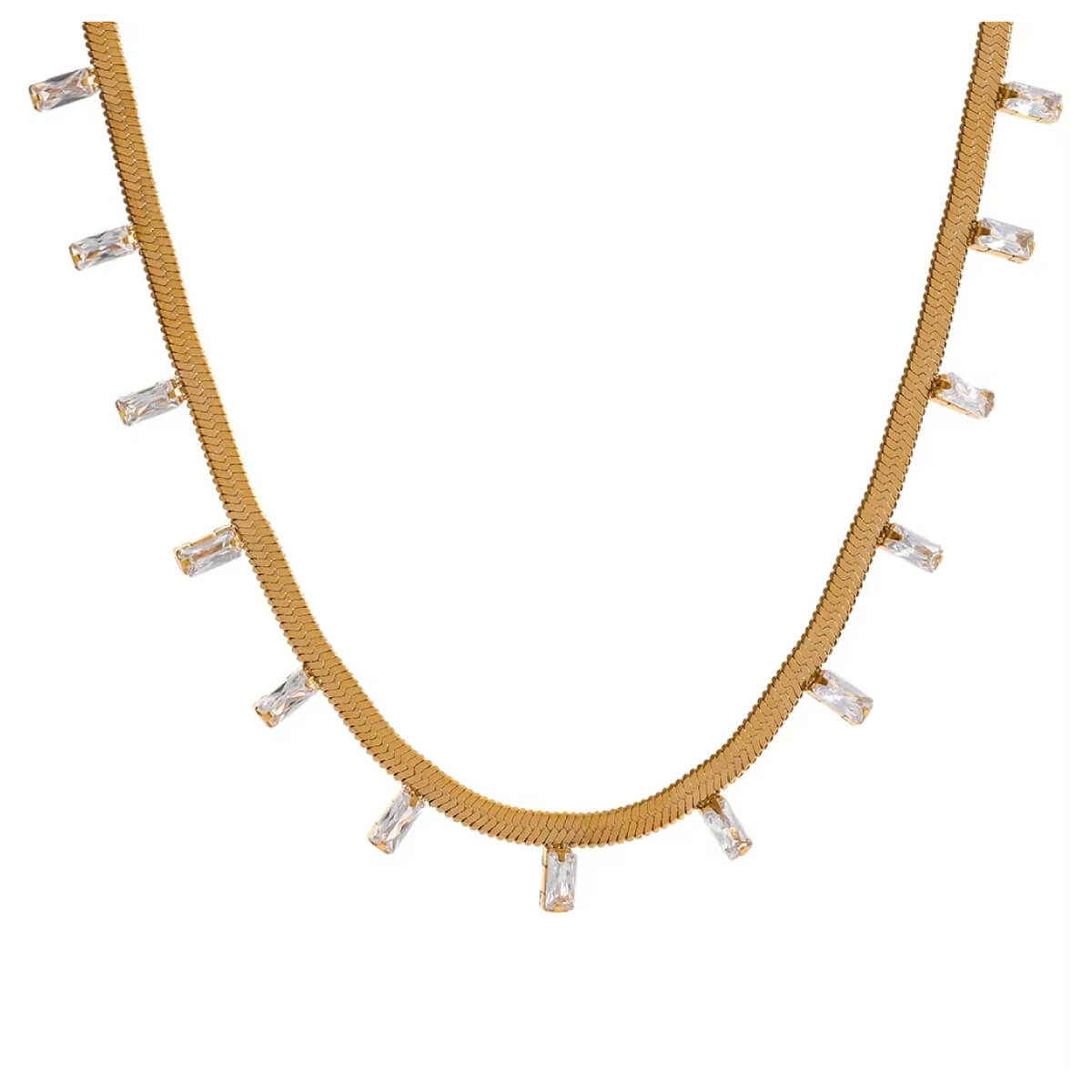 Crystal Snake Chain Collar Necklace white front | MILK MONEY milkmoney.co | cute necklaces. pretty necklaces. trendy necklaces.
cute simple necklaces. cute gold necklace. cute cheap necklaces. cute necklaces for women. trendy layered necklaces. casual necklace. cute trendy necklaces