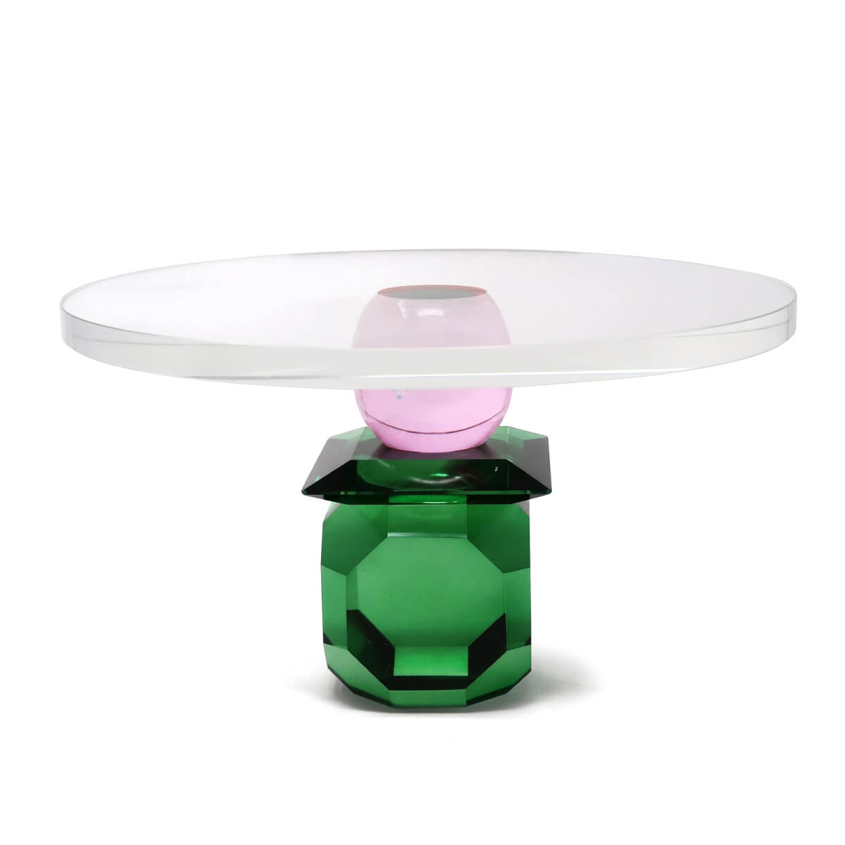 Cut Glass Cake Plate green pink side | MILK MONEY milkmoney.co | Home decor online, Modern home decor, Luxury home furnishings, Best home decor, Home accessories for sale, Living room furniture sets, Kitchen decor ideas, Wall art for home, Bathroom accessories, Vintage home decor, Minimalist home decor