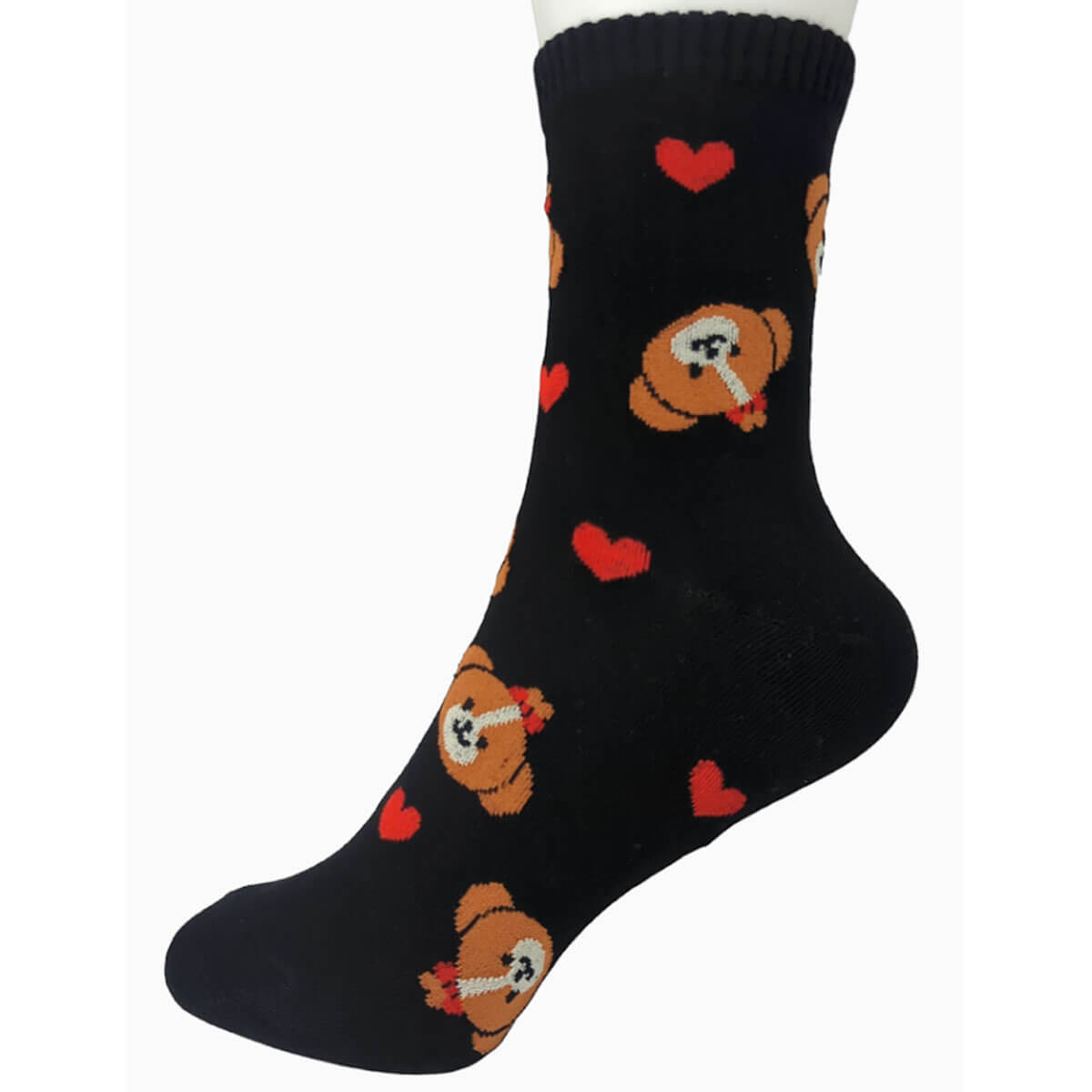 Cutie Hearts Half Crew Socks