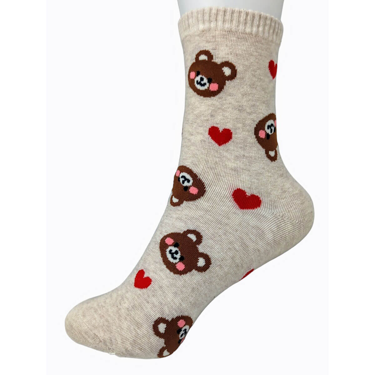 Cutie Hearts Half Crew Socks