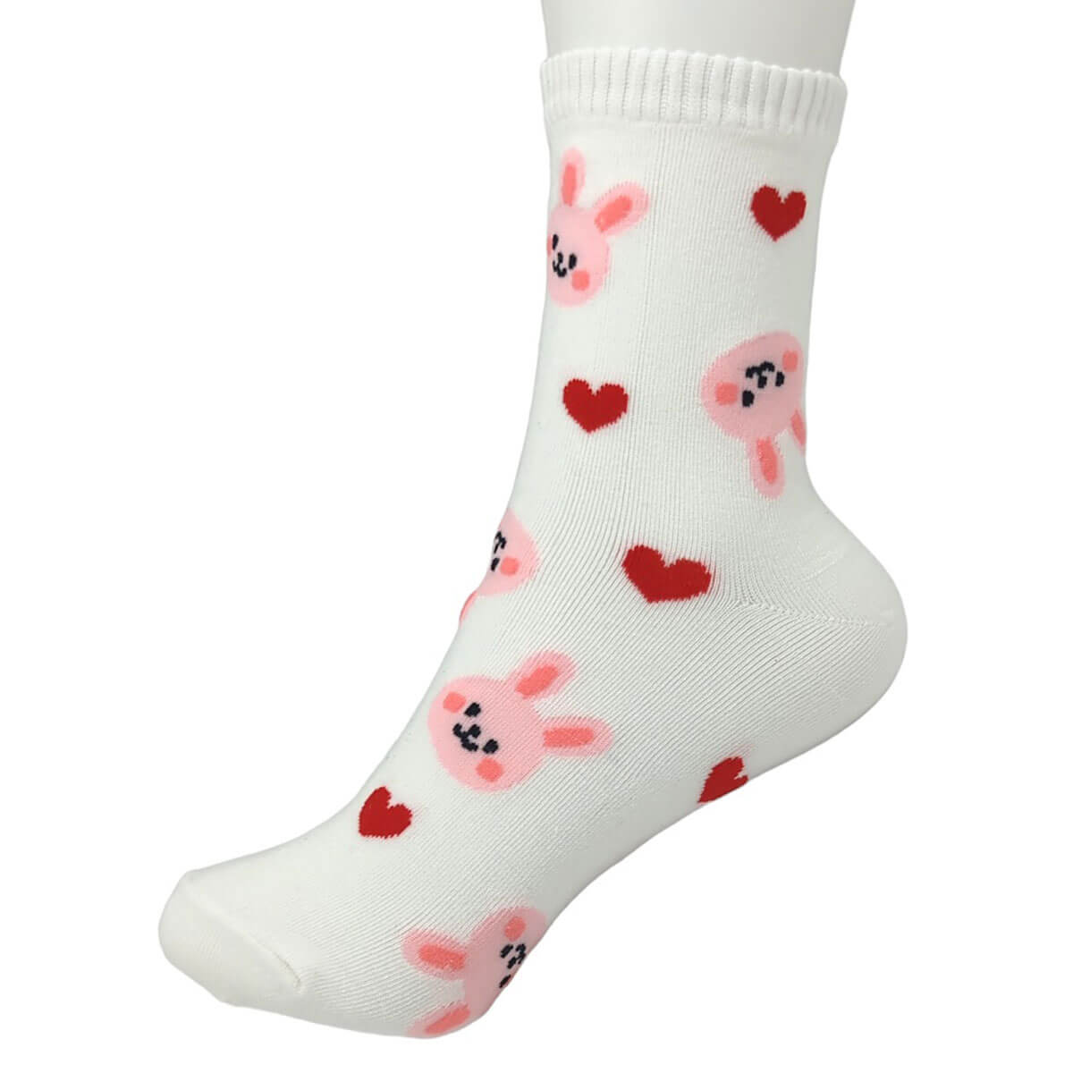 Cutie Hearts Half Crew Socks